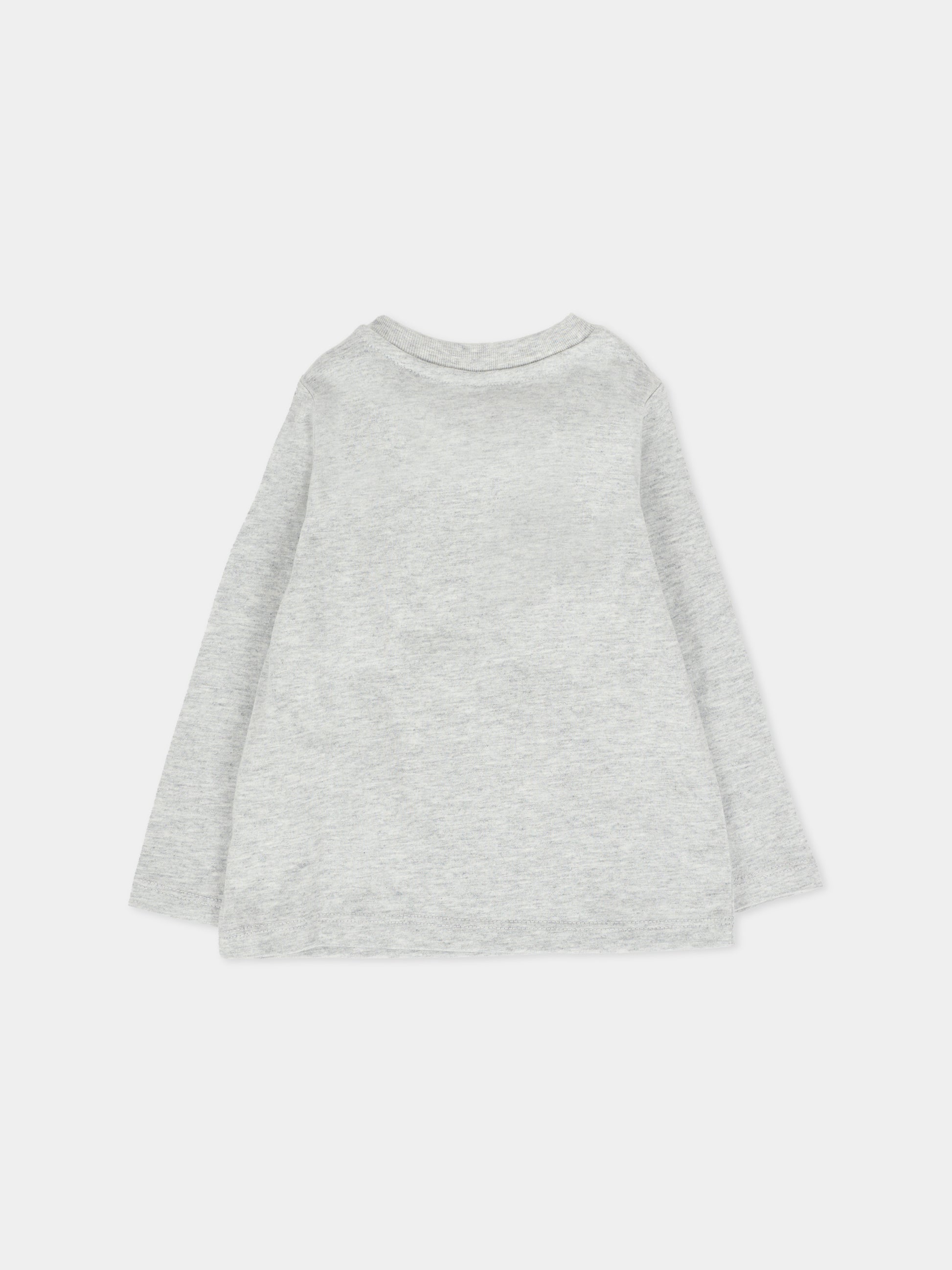 T-shirt grigia per neonato con scoiattoli,Stella Mccartney Kids,TX8580 Z0434 807