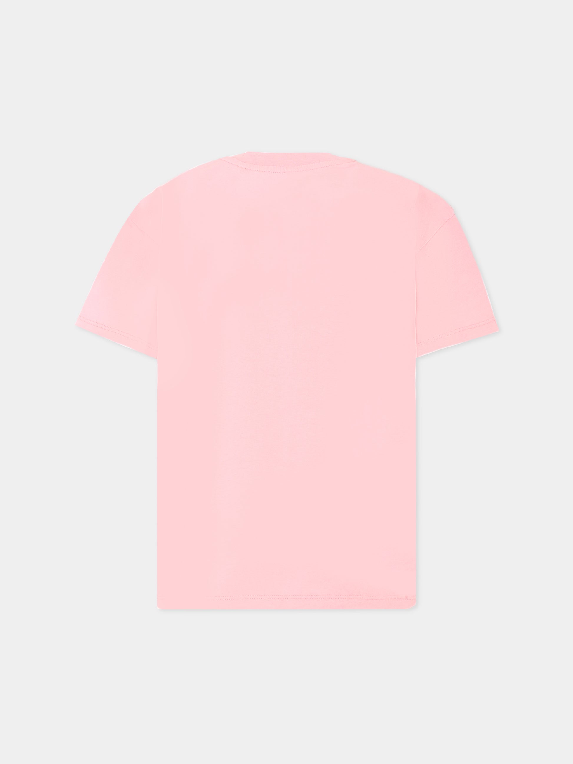 T-shirt rosa per bambina con logo,Stella Mccartney Kids,TX8C31 Z0434 51L