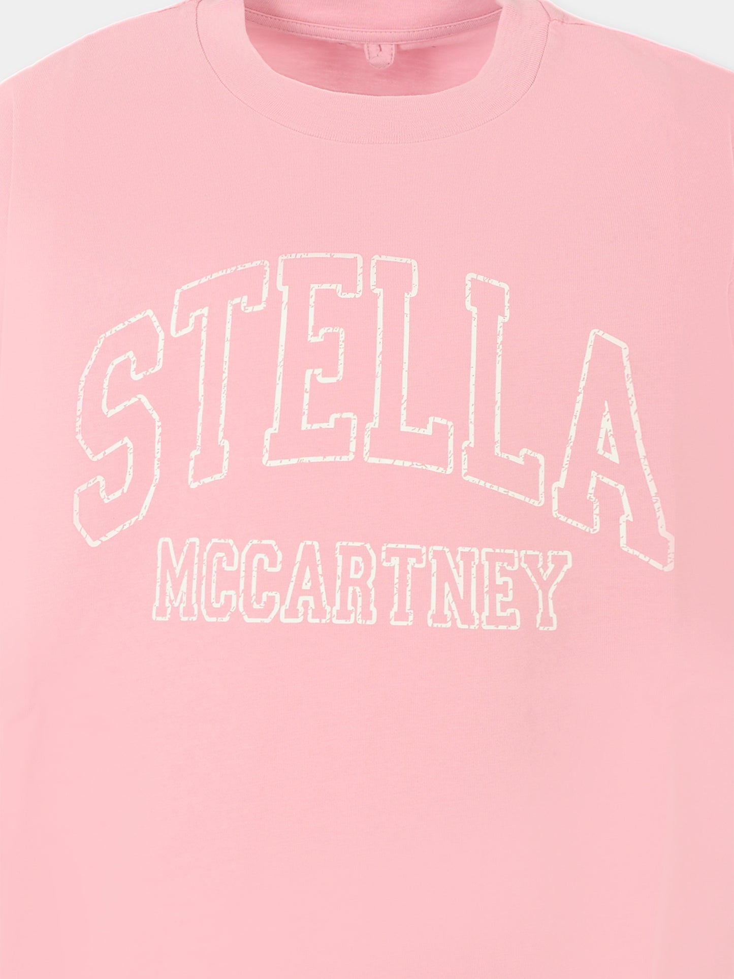 T-shirt rosa per bambina con logo,Stella Mccartney Kids,TX8C31 Z0434 51L