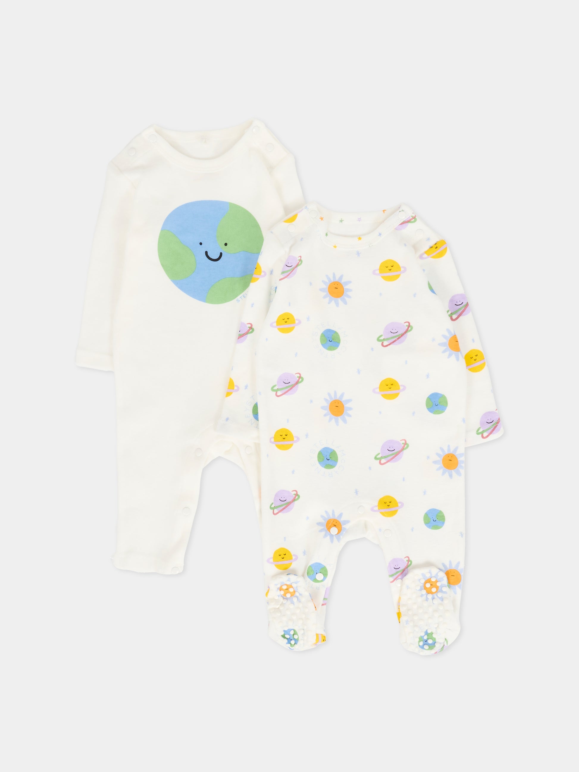 Set tutine avorio per neonati con pianeti,Stella Mccartney Kids,TXB570 Z3258 101MC