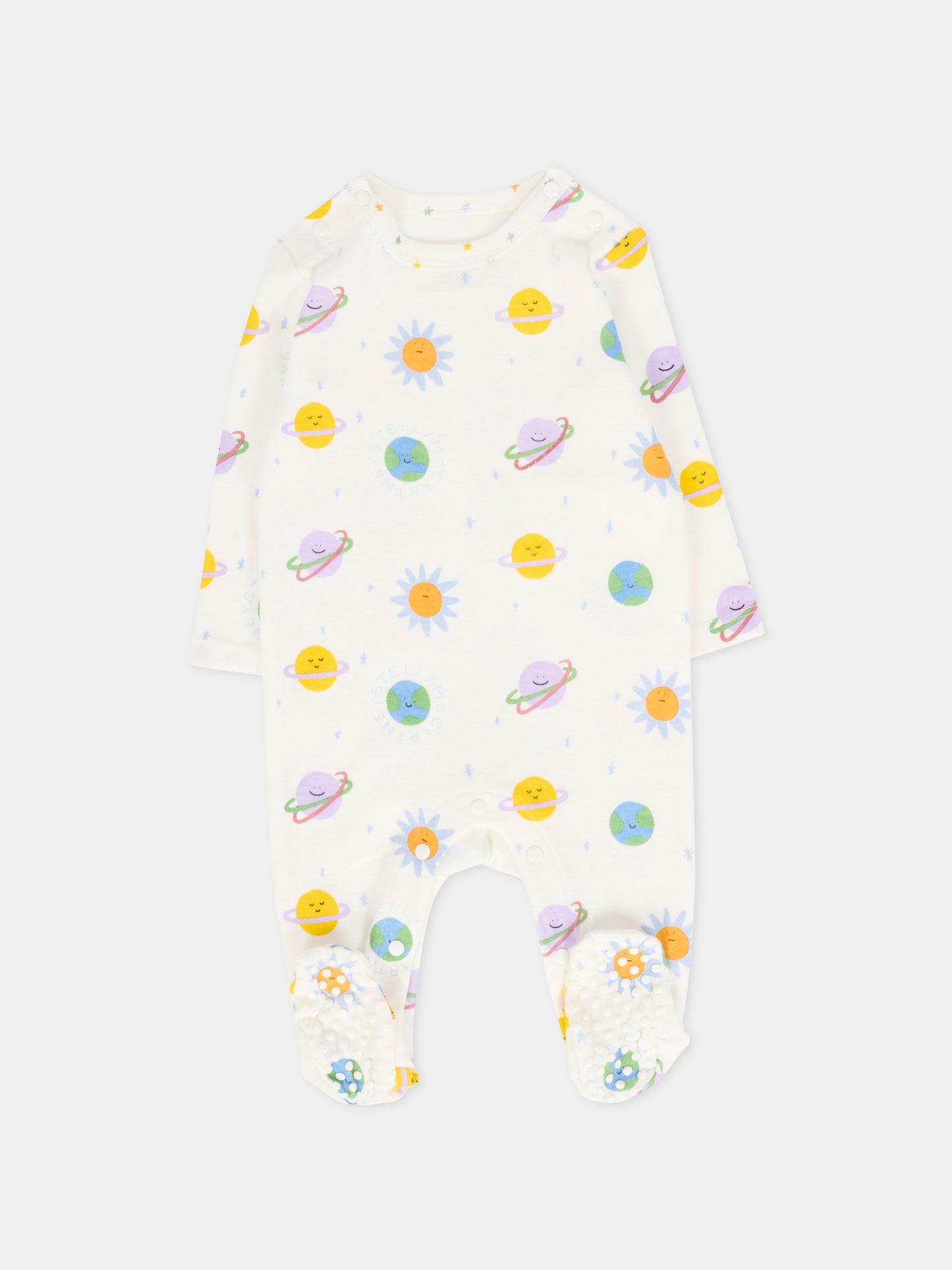 Set tutine avorio per neonati con pianeti,Stella Mccartney Kids,TXB570 Z3258 101MC