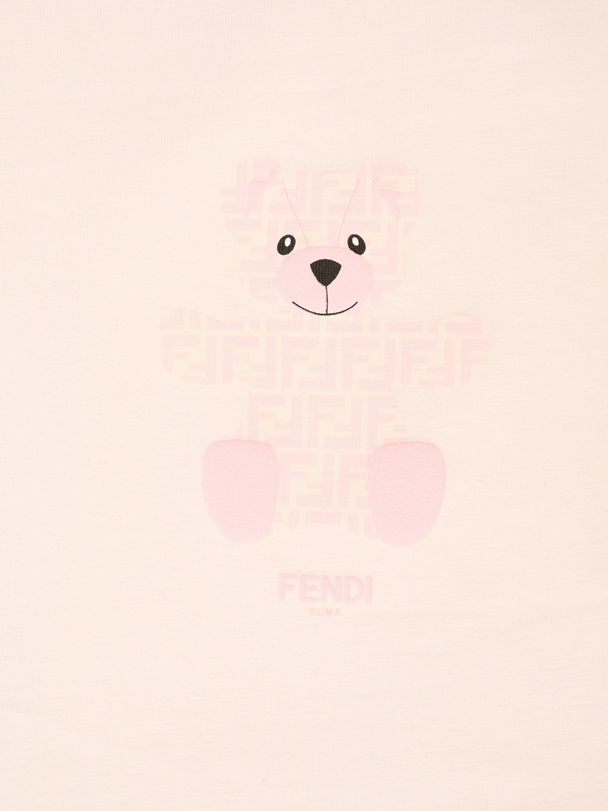 Coperta rosa per neonata con orsetto Fendi,Fendi Kids,BUJ305 ST8 F0C11