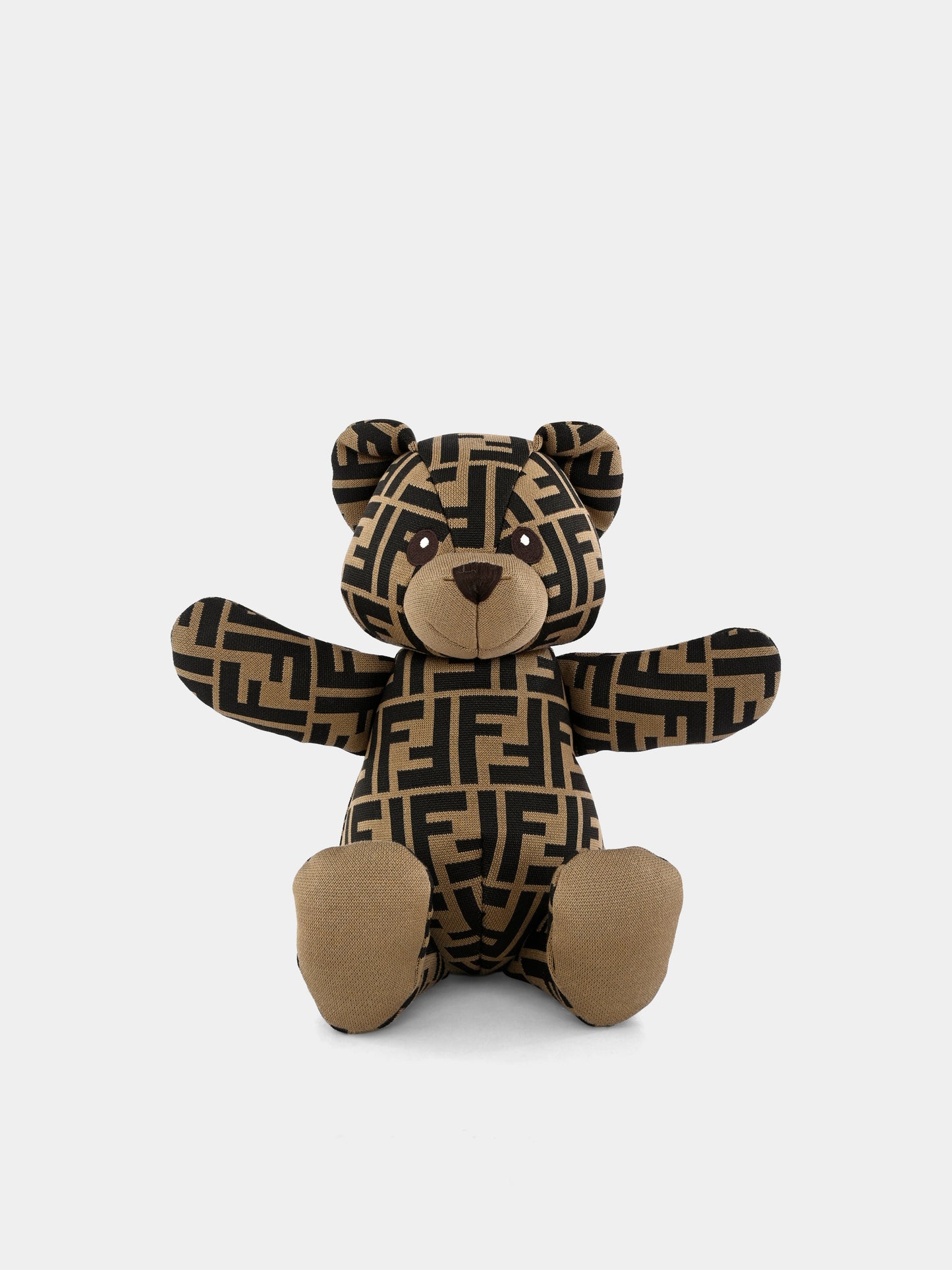 Peluche marrone per neonati con FF,Fendi Kids,BUS001 A8RD F15B6