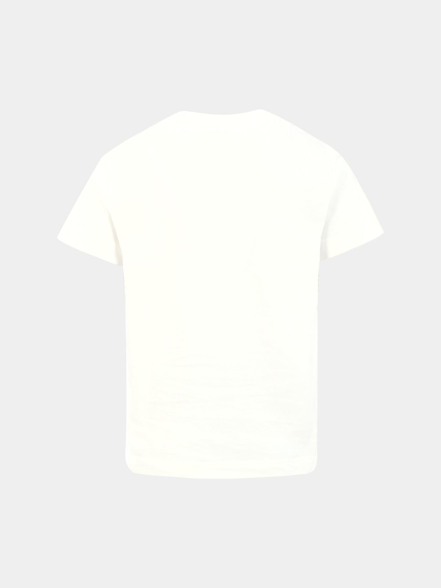T-shirt bianco per bambini con logo ricamato,Fendi Kids,JUI190 7AJ F0TU9