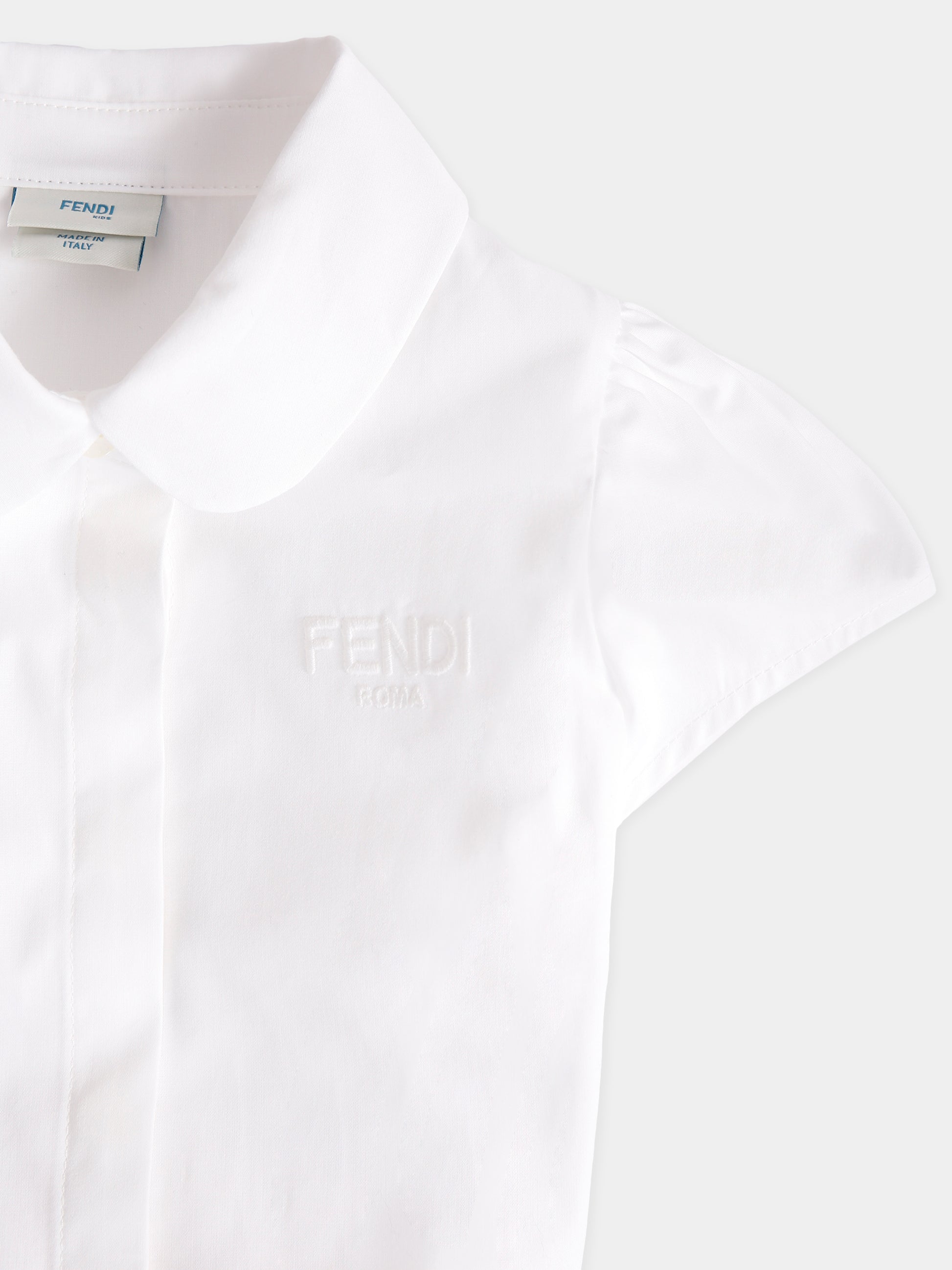 Abito bianco e rosa per neonata,Fendi Kids,BFB569 AS64 F0ZKY