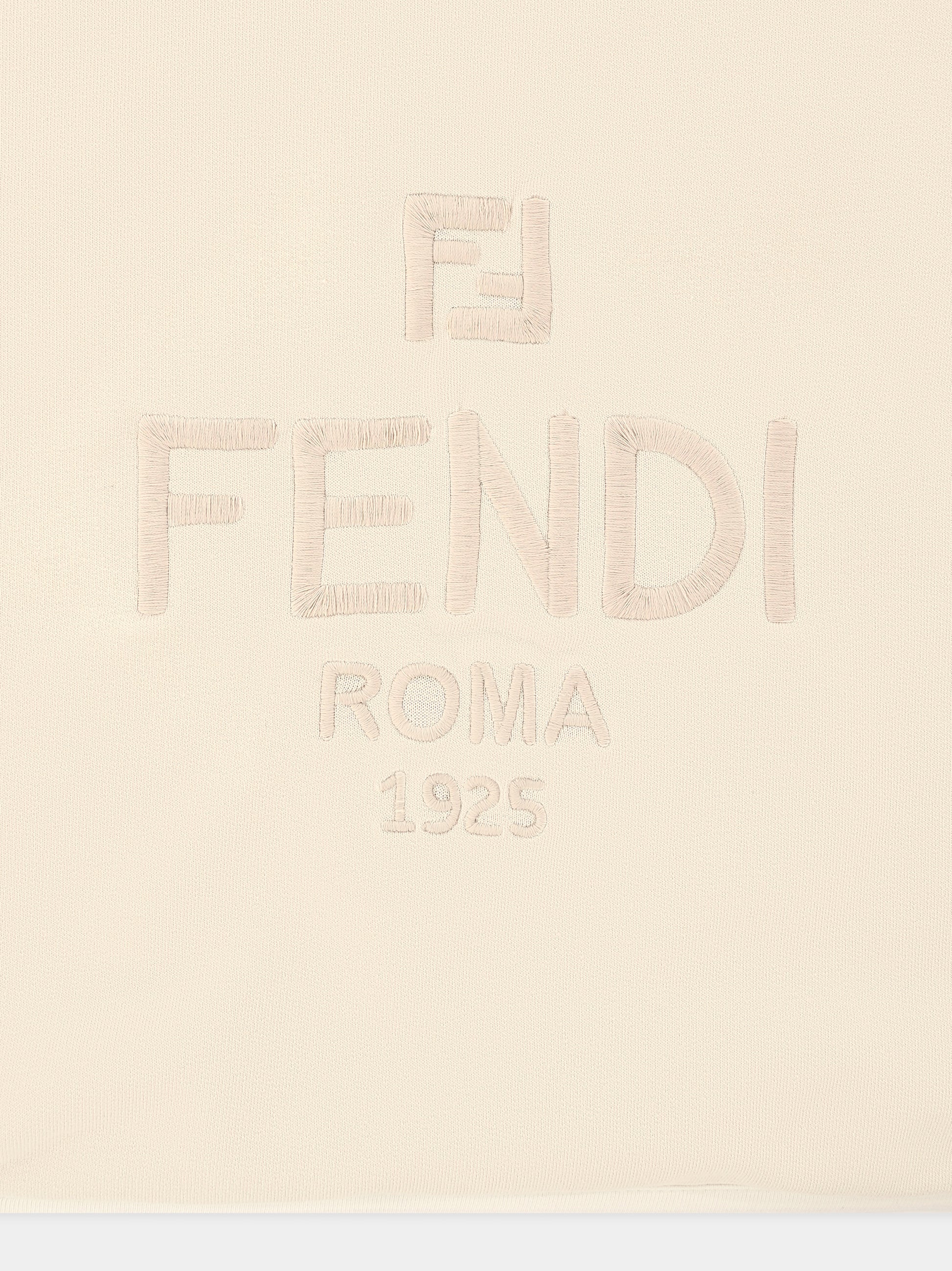Coperta beige per neonati con logo,Fendi Kids,BUJ315 8RA F19J5