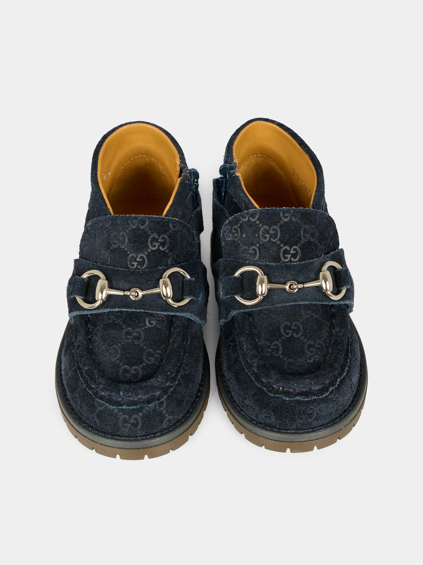 Mocassini blu per neonati e bambini con morsetto,Gucci Kids,793054 AAETK 4009