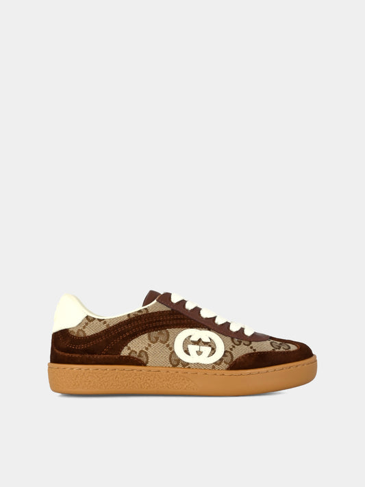 Sneakers G74 marroni per bambini con GG,Gucci Kids,812674 AAE2T 2248
