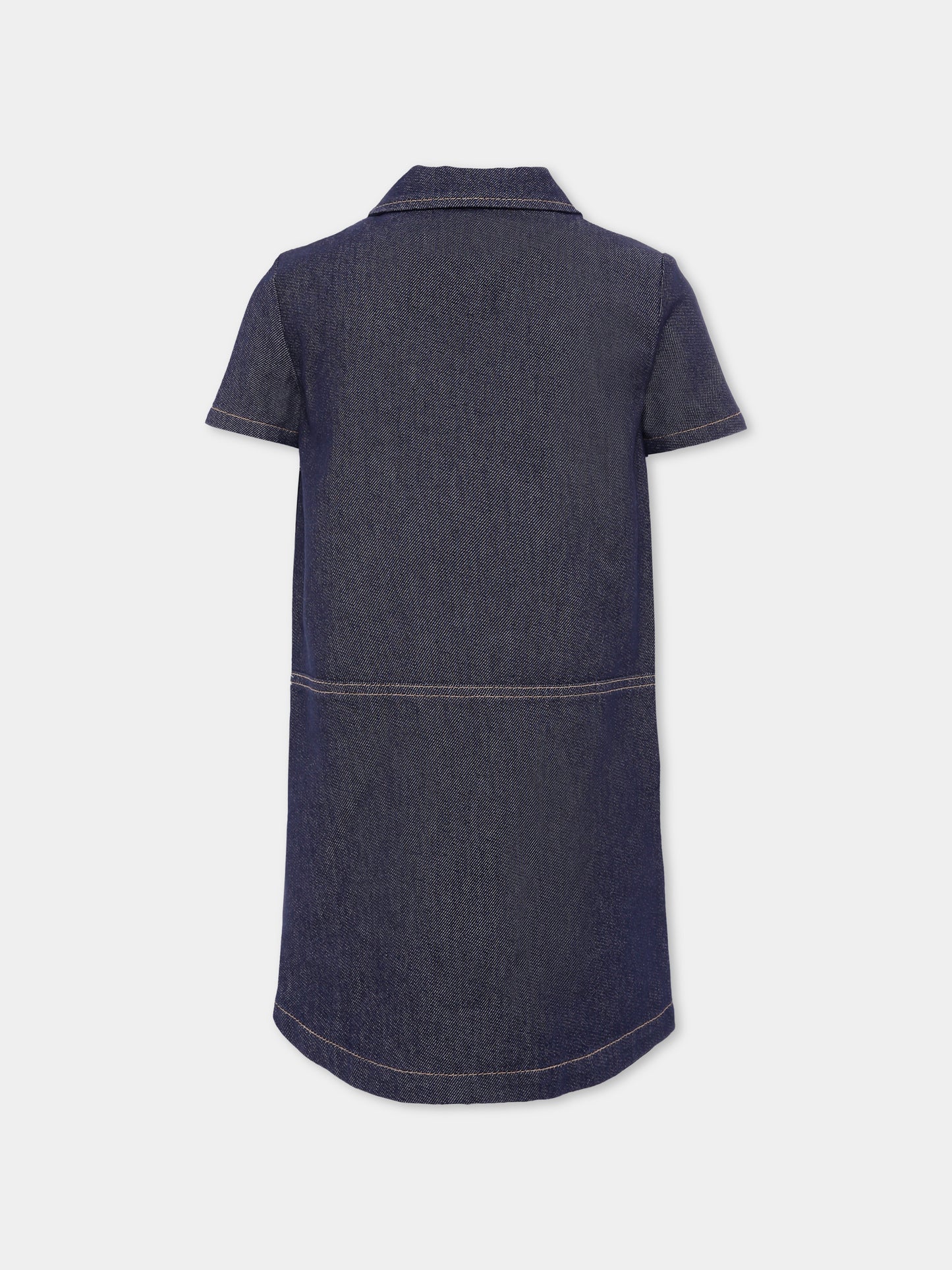 Vestito denim per bambina con morsetto,Gucci Kids,827449 XDDCP 4100