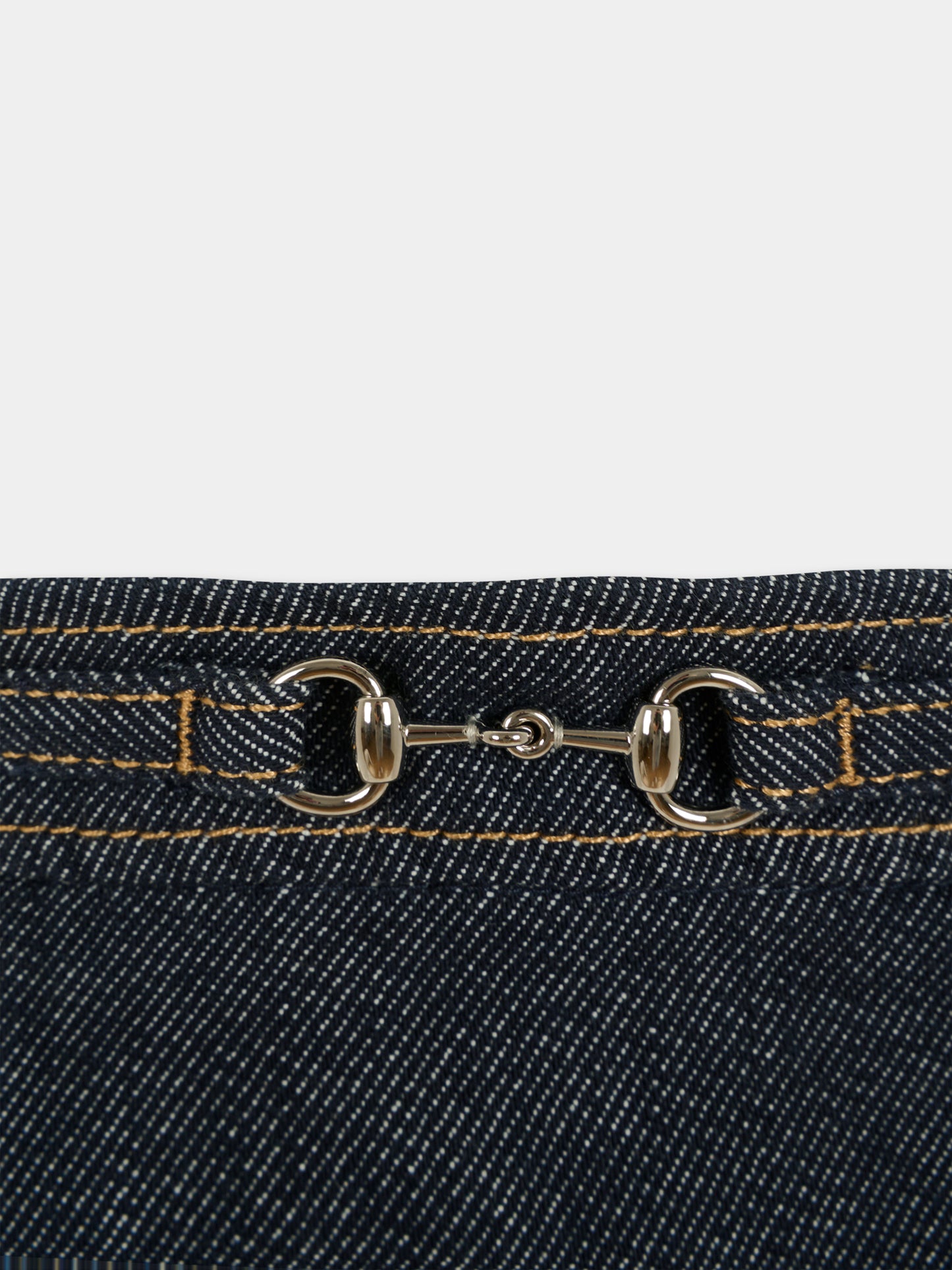 Gonna denim per bambina con morsetto,Gucci Kids,827450 XDDCP 4100