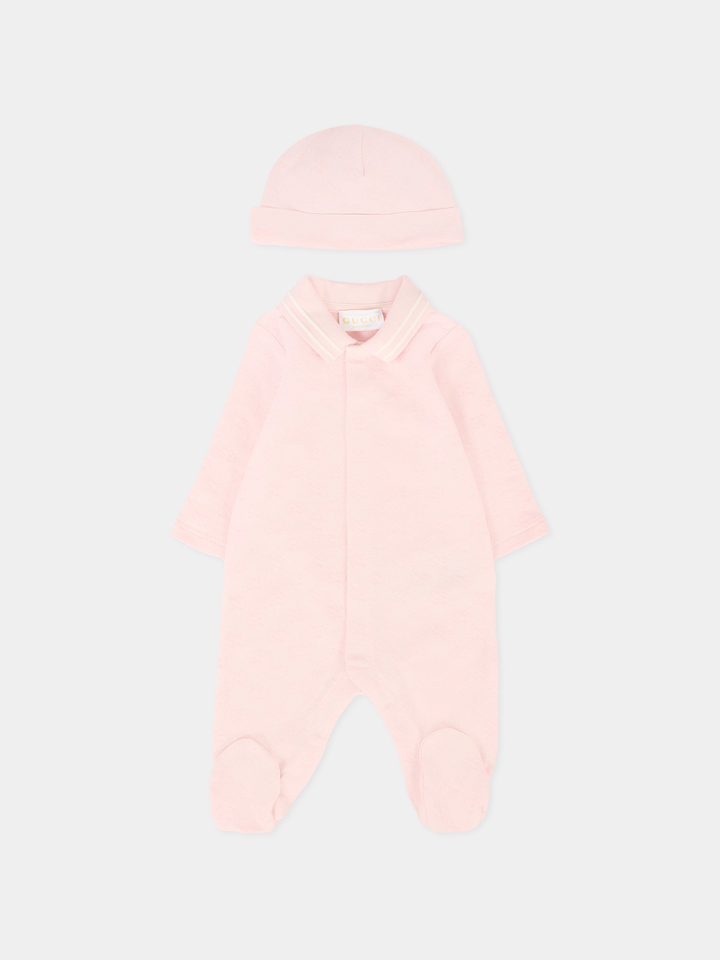Set rosa per neonata con motivo GG,Gucci Kids,825169 XJHA9 5399