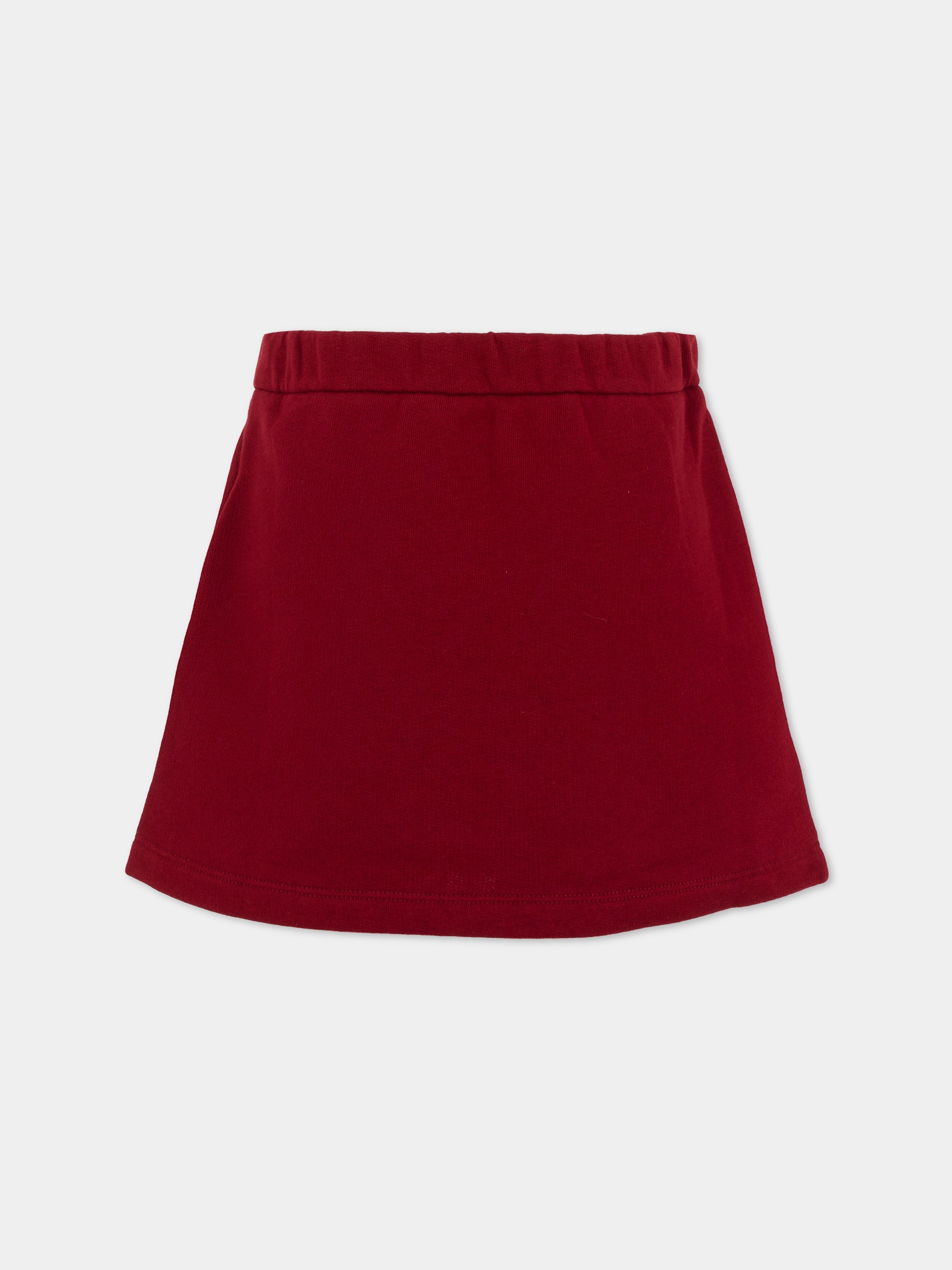 Gonna rossa per bambina con dettaglio Web,Gucci Kids,828792 XJHAQ 6318