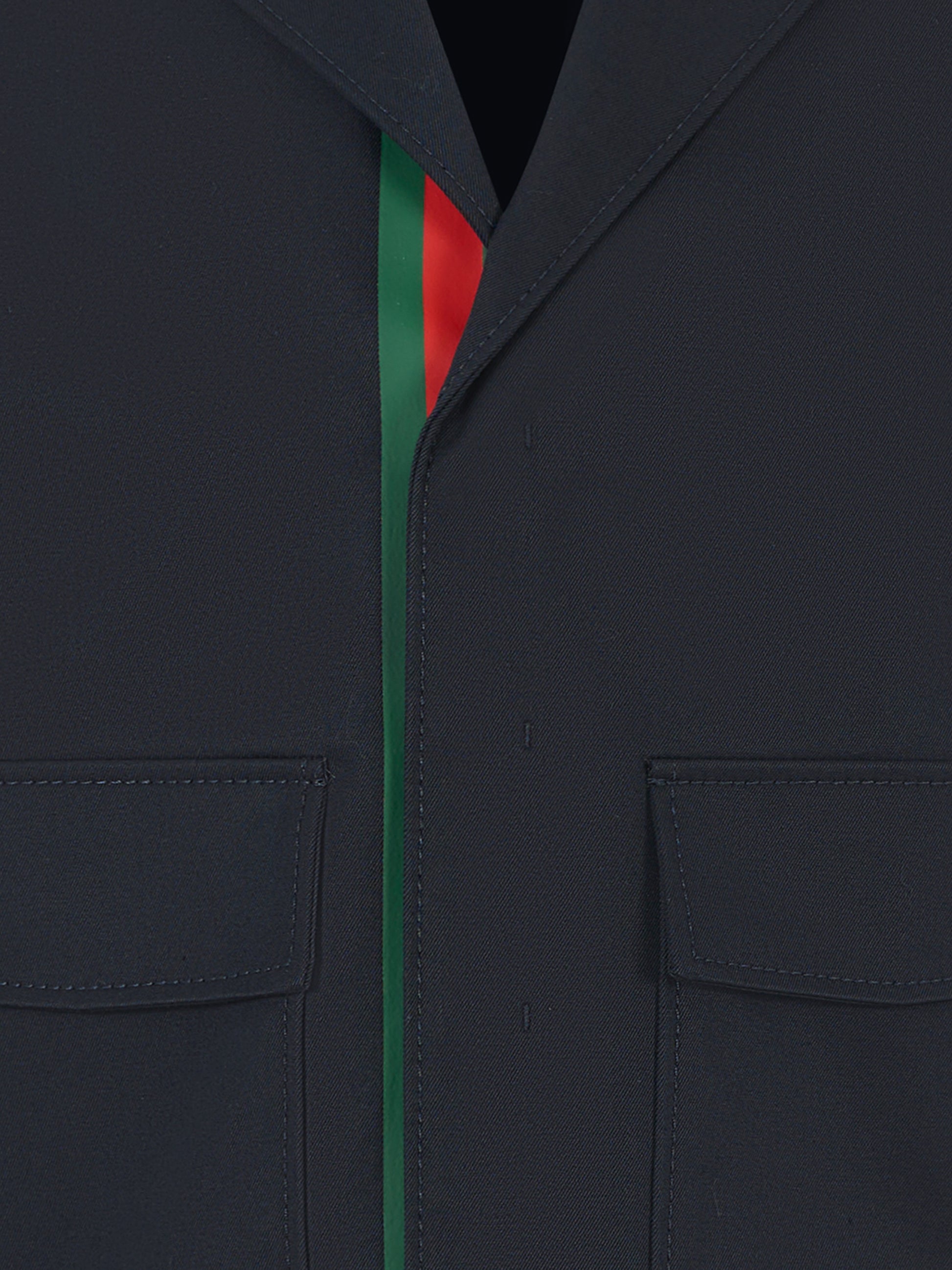 Giacca blu per bambino con dettaglio Web,Gucci Kids,824818 XWA44 4440