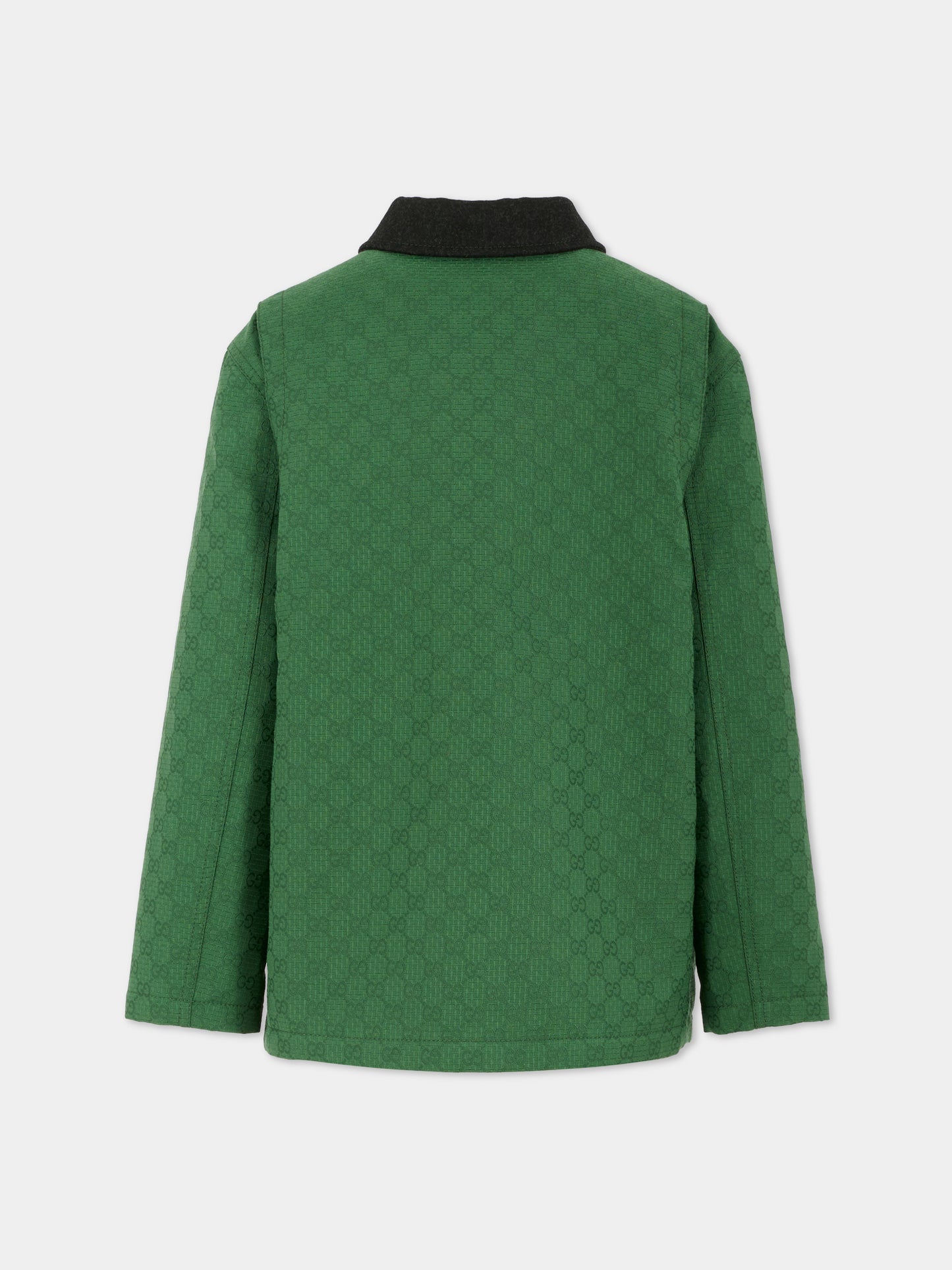 Parka verde per bambini con GG,Gucci Kids,824816 XWA43 3339