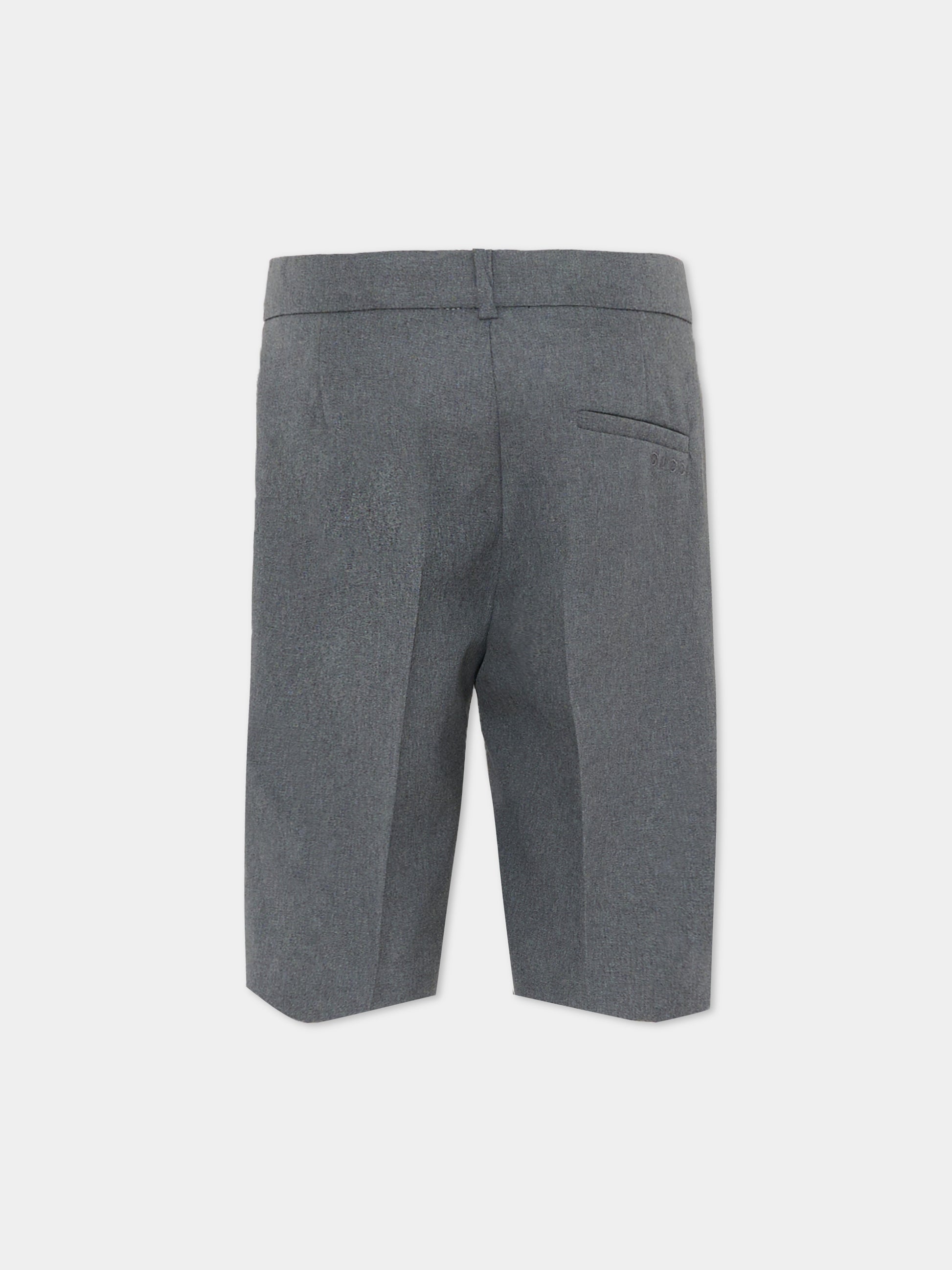 Shorts grigi per bambini con logo,Gucci Kids,831743 XWA1Z 1401