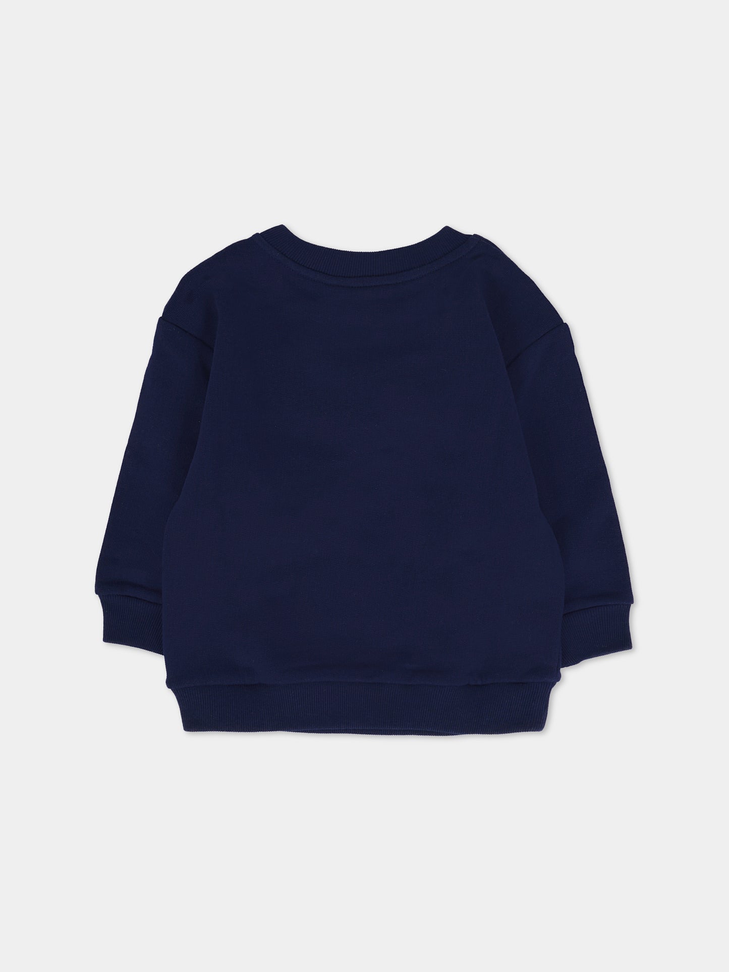 Felpa blu per neonati con logo,Gucci Kids,629430 XJGPJ 4392