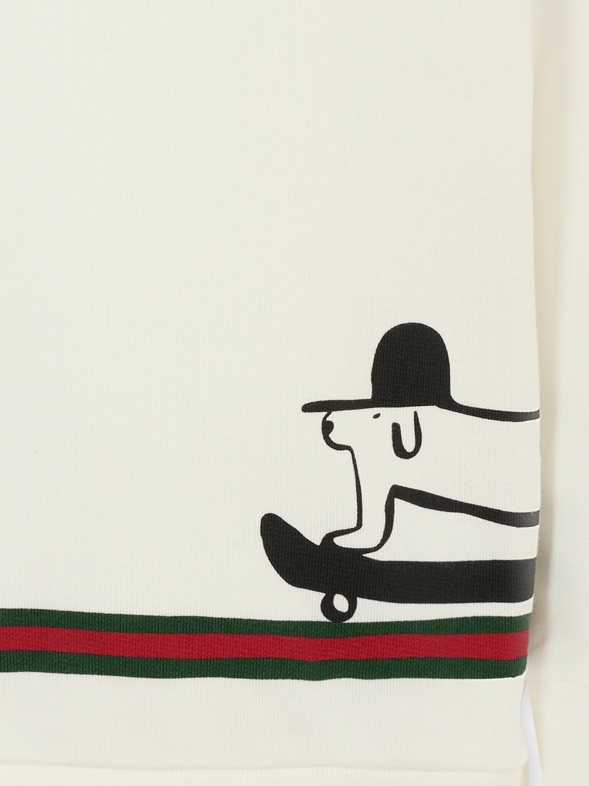 Felpa bianca per bambini con stampa cane,Gucci Kids,569693 XJHCA 9214