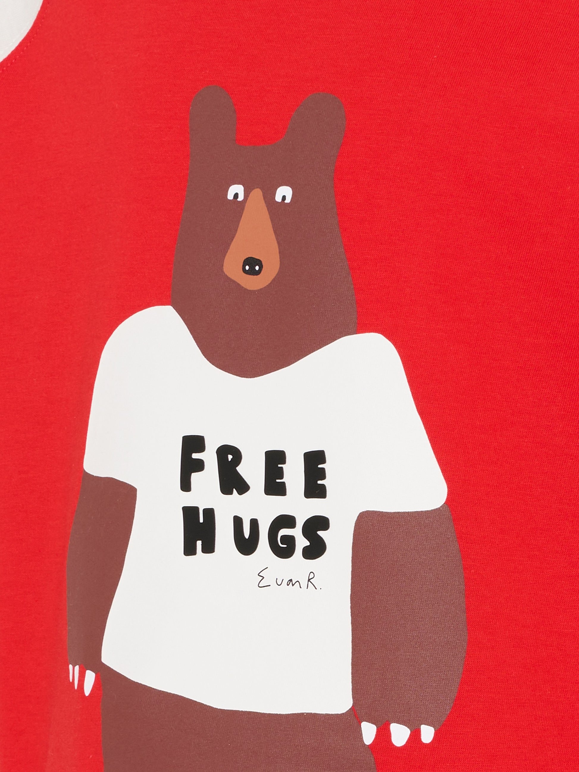 T-shirt rossa per bambino con stampa orso,Gucci Kids,832591 XJHBZ 6178