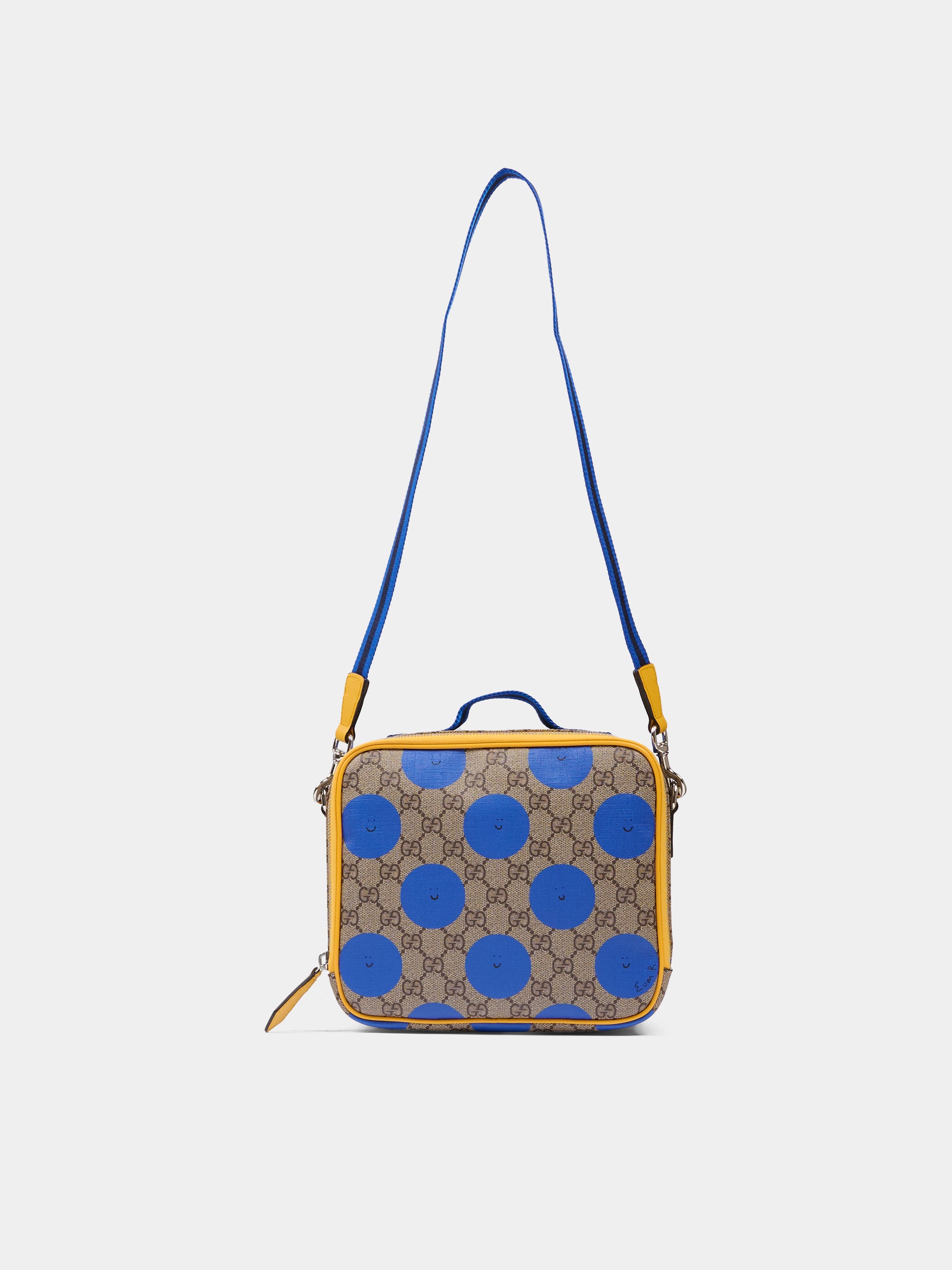 Borsa blu per bambini con sole sorridente,Gucci Kids,835842 FAER3 9443