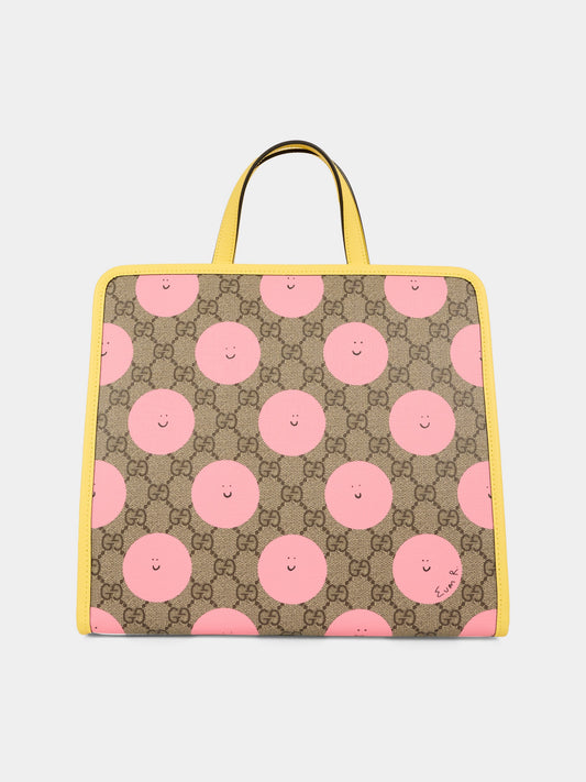Borsa beige per bambina con sole sorridente,Gucci Kids,605614 FAER6 9783