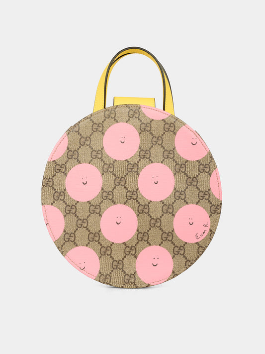 Borsa beige per bambina con sole sorridente,Gucci Kids,835889 FAER6 9783