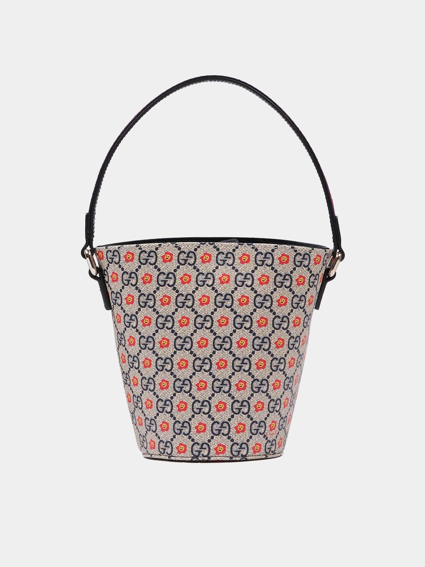 Borsa blu per bambina con fiori,Gucci Kids,840218 FAEYV 8557