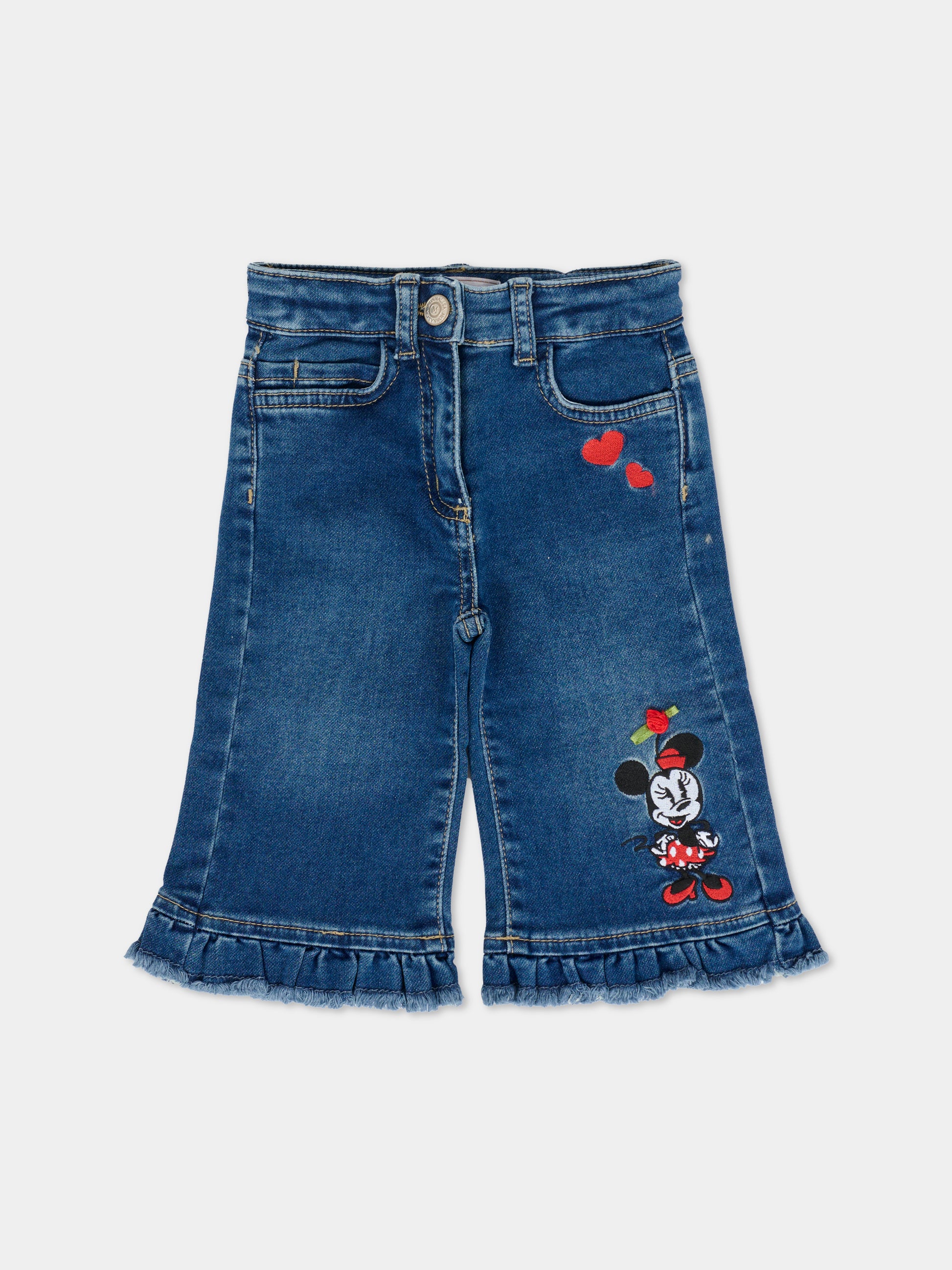 Jeans denim per neonata con Minnie,Monnalisa,39F406 6043 0055