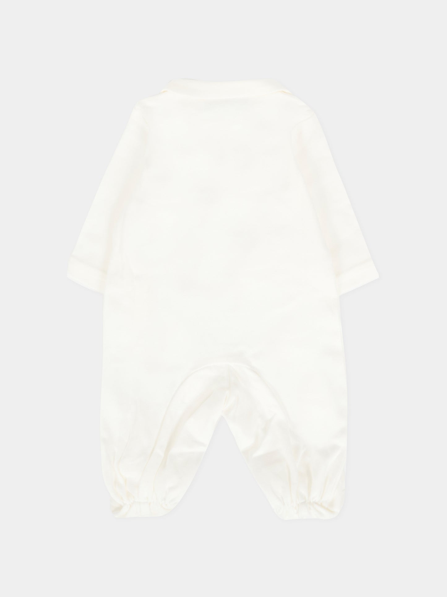 Tutina bianca per neonata con ballerina e logo,Monnalisa,35F210 6000 0143