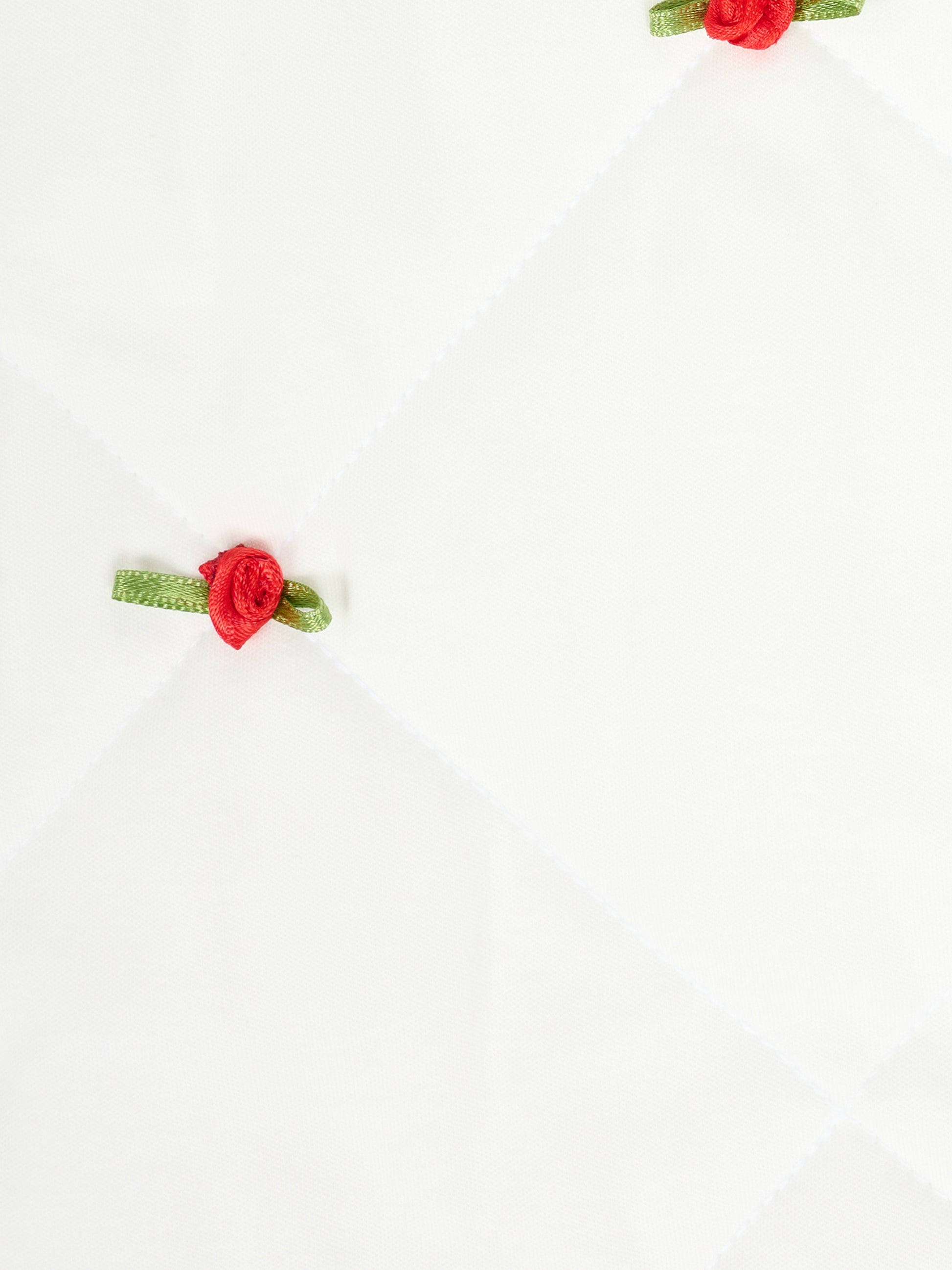 Coperta bianca per neonata con roselline,Monnalisa,35F007 6000 0143