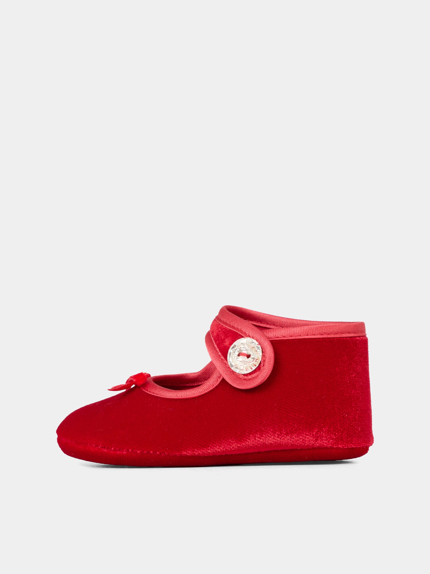 Ballerine rosse per neonata con fiocco,Monnalisa,73F003 6803 0043