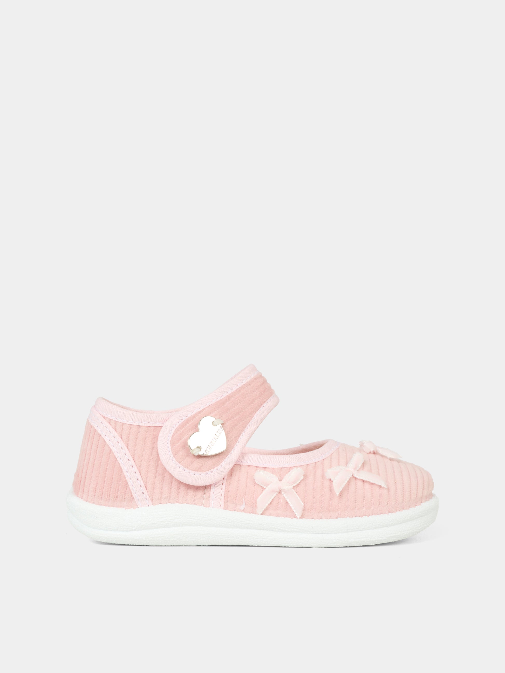 Ballerine rosa per bambina con fiocchi,Monnalisa,83F001 6852 0090