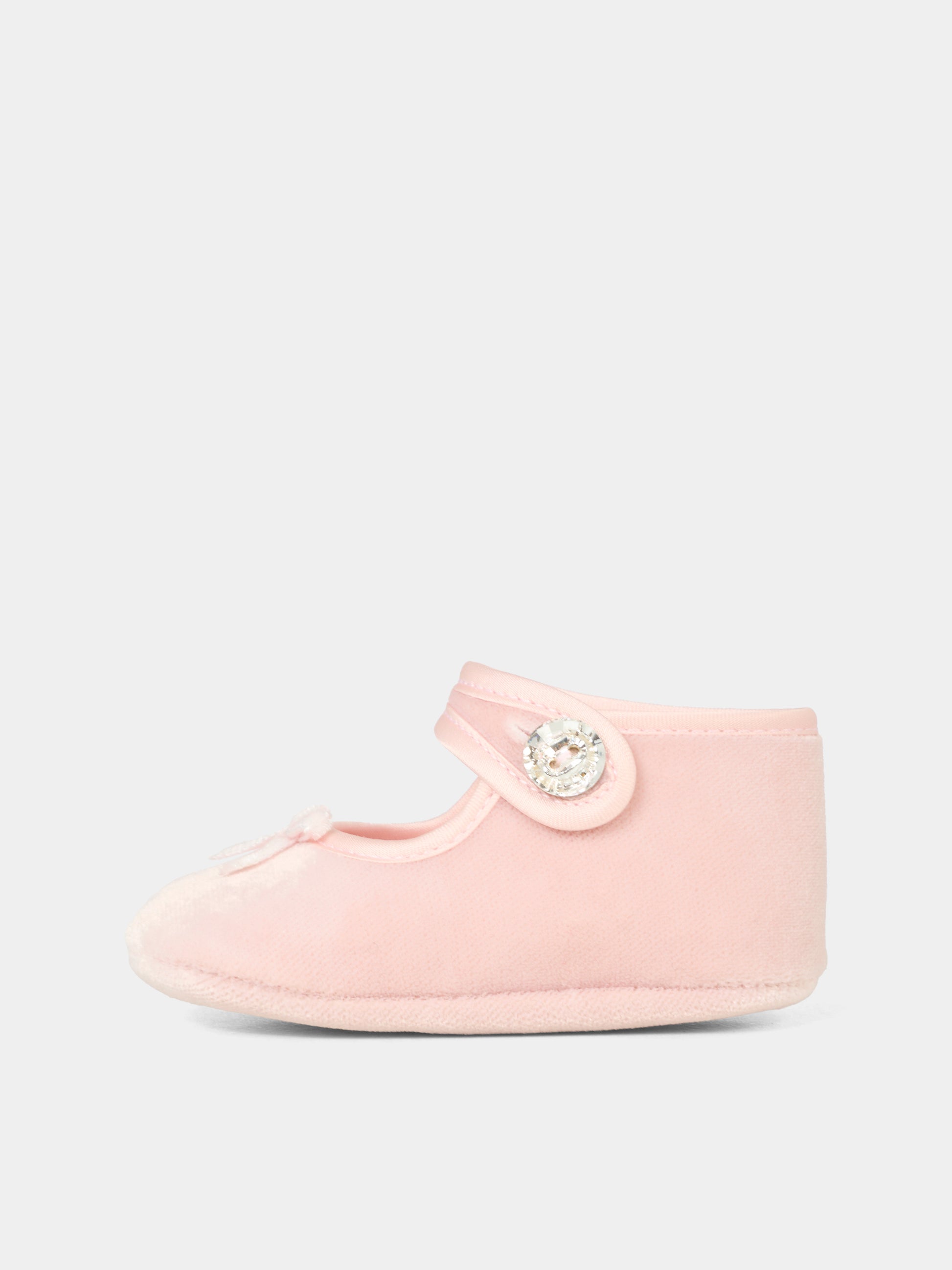 Ballerine rosa per neonata con fiocco,Monnalisa,73F003 6803 0092