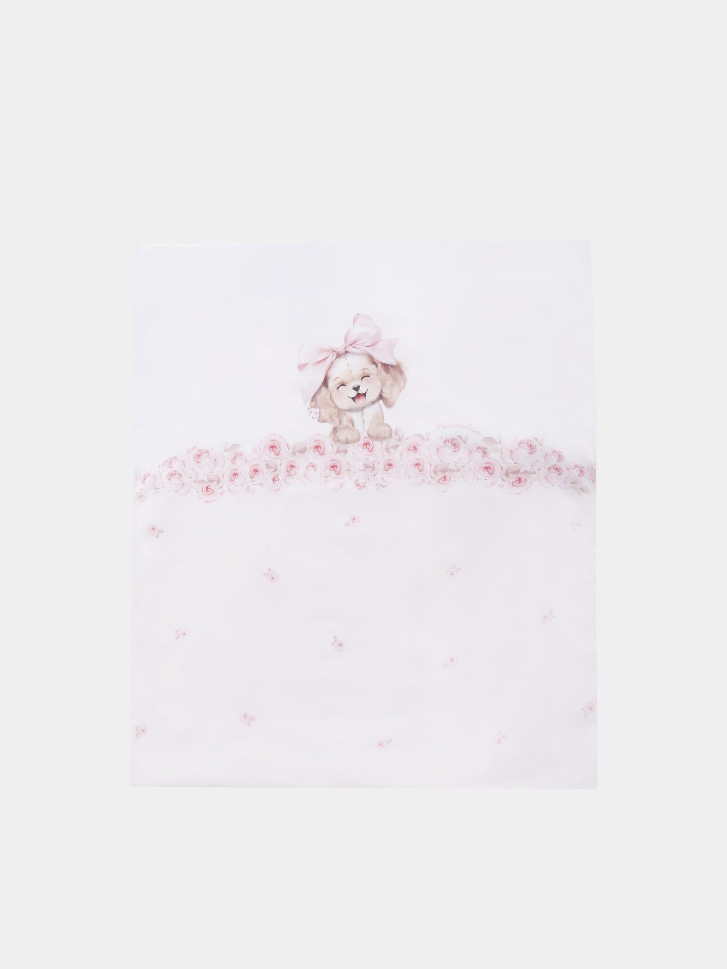 Coperta rosa per neonata con cane e rose,Monnalisa,35F001 6000 0191
