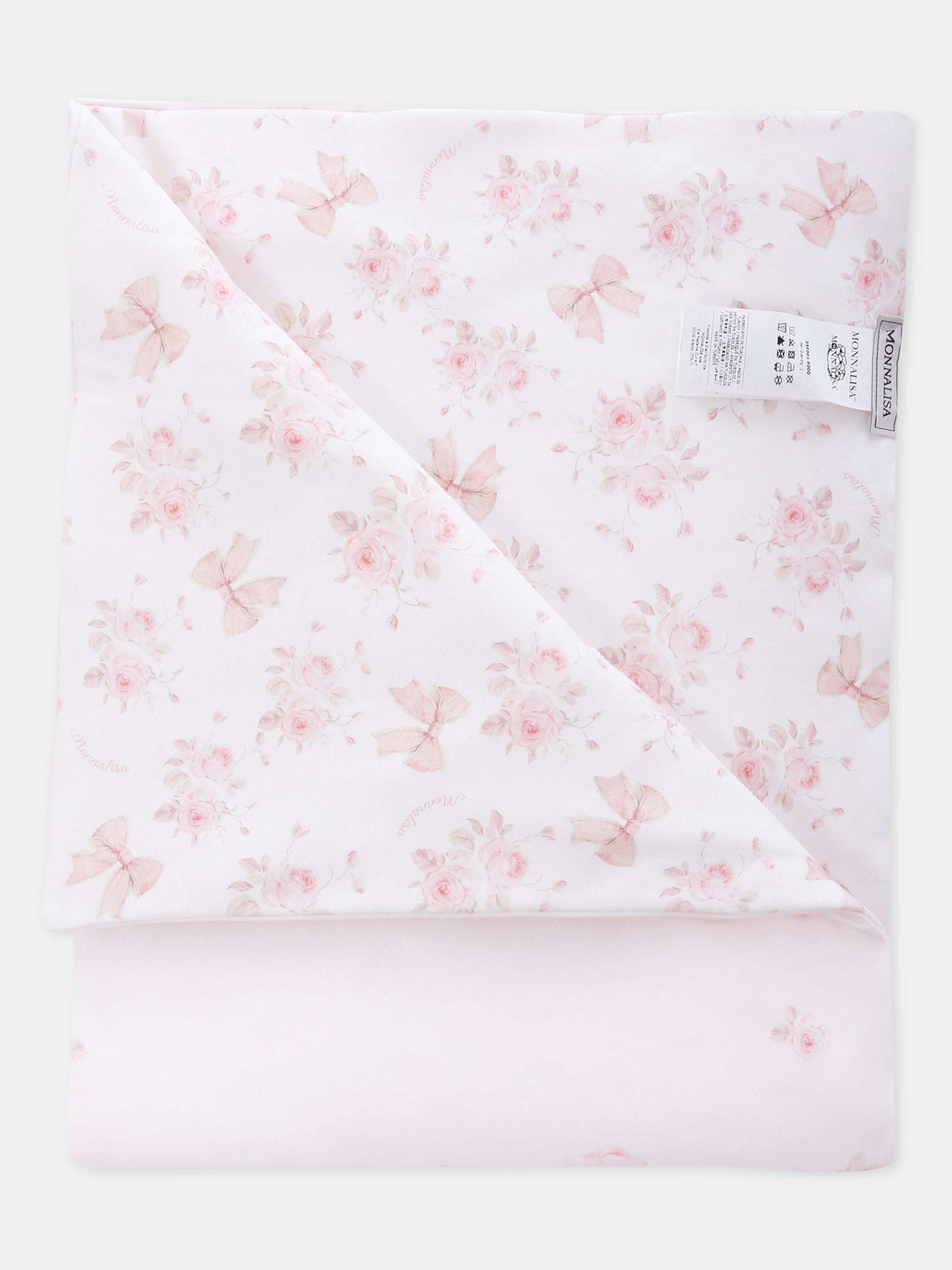 Coperta rosa per neonata con cane e rose,Monnalisa,35F001 6000 0191