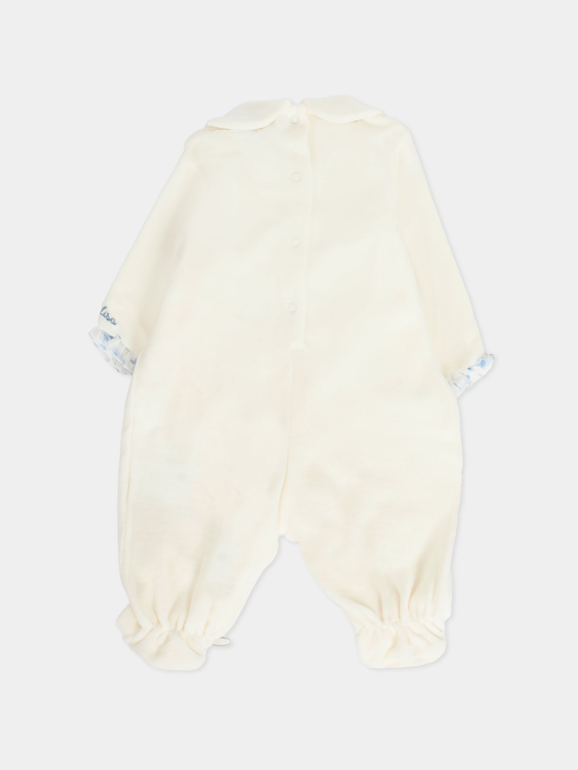 Tutina avorio per neonata con fiocco,Monnalisa,35F208 6002 0151