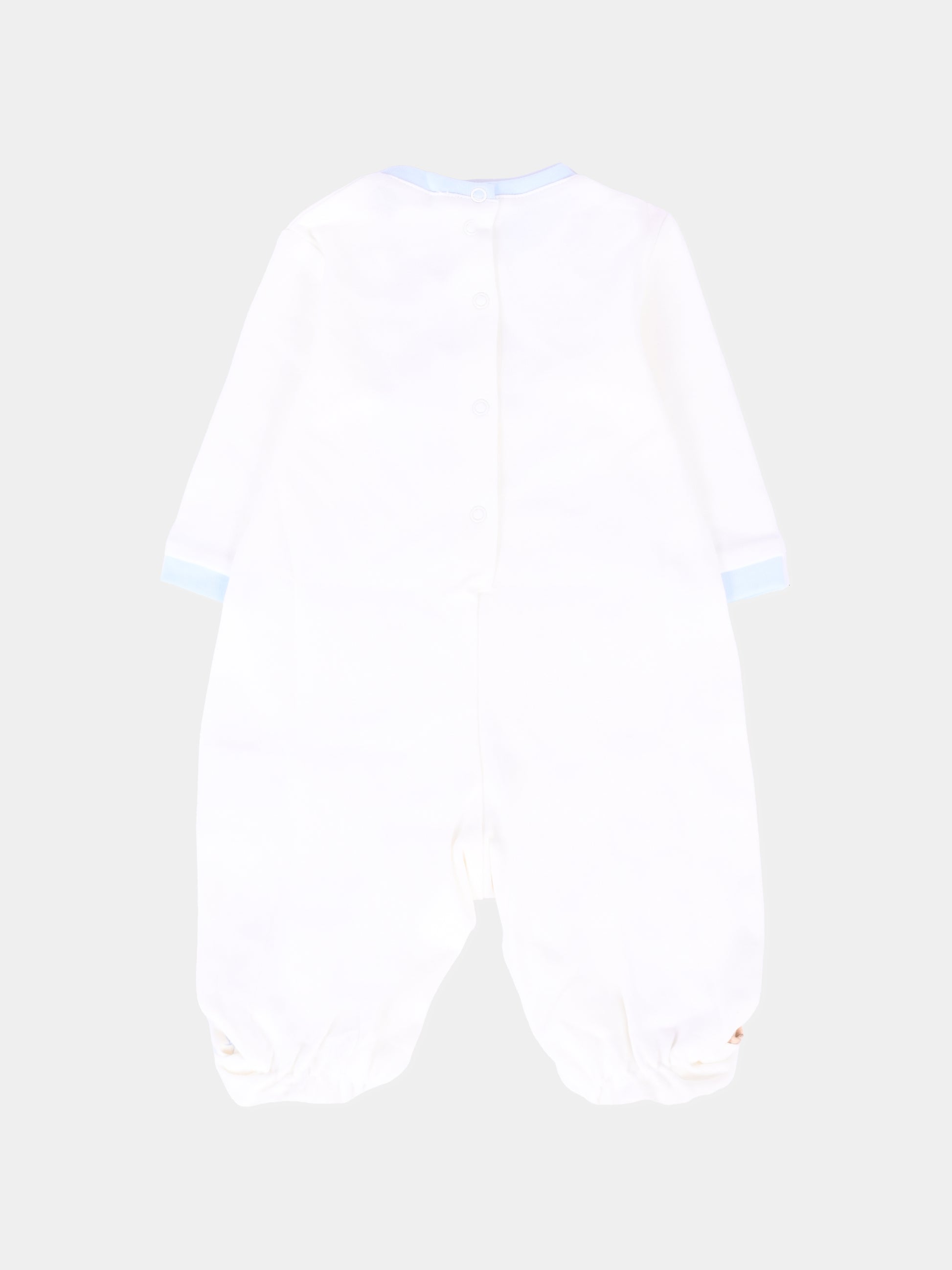 Set tutina bianco per neonato con orso,Monnalisa,22F512 6000 0152