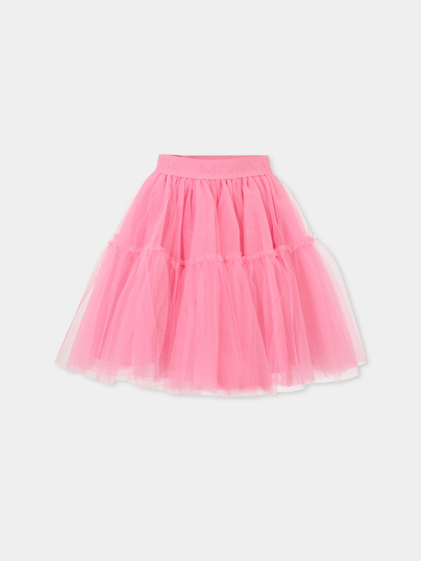Gonna rosa per bambina con logo,Monnalisa,17FGON T9945 0093