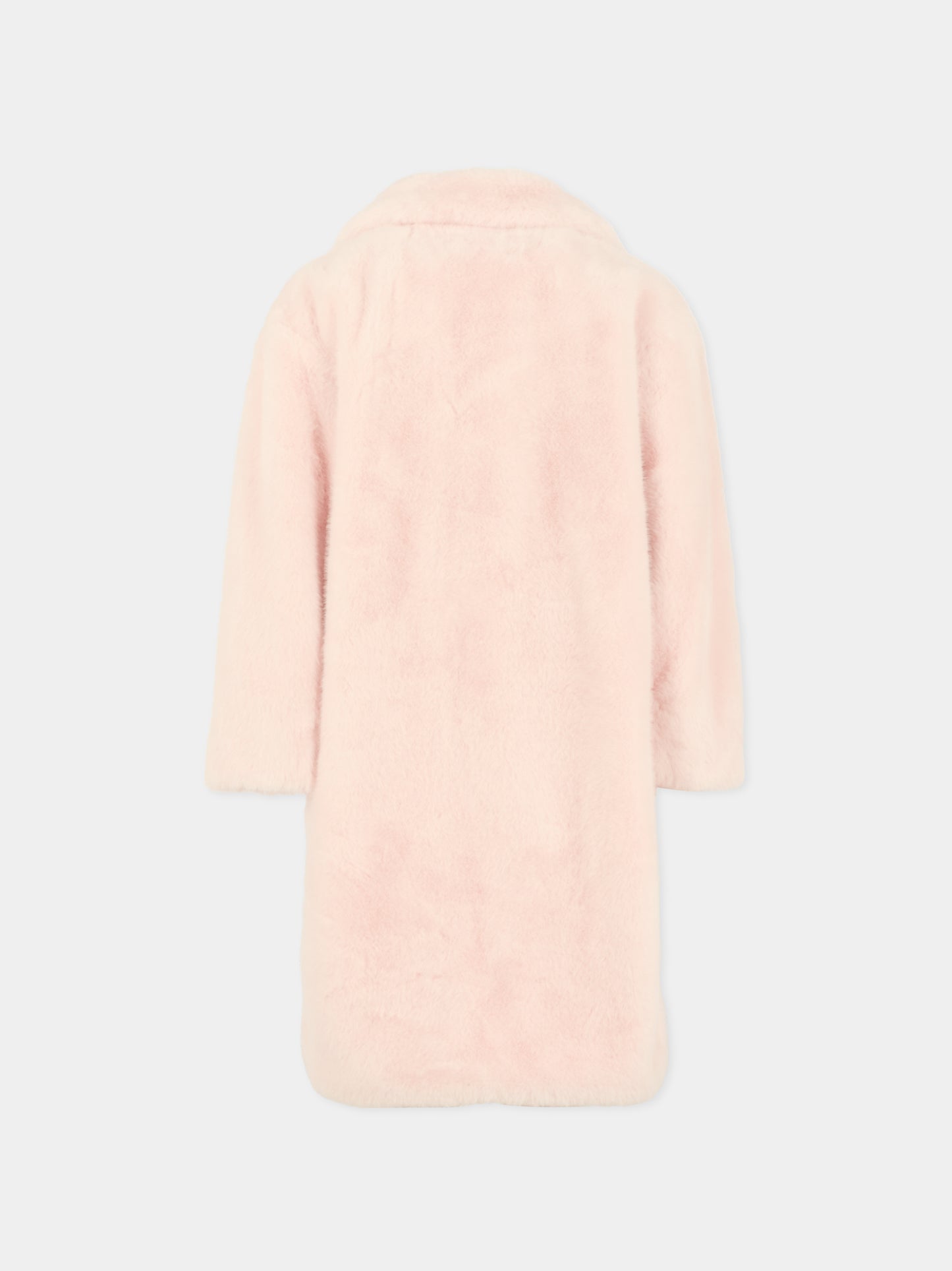 Ecopelliccia rosa per bambina,Monnalisa,17F104 6030 0090