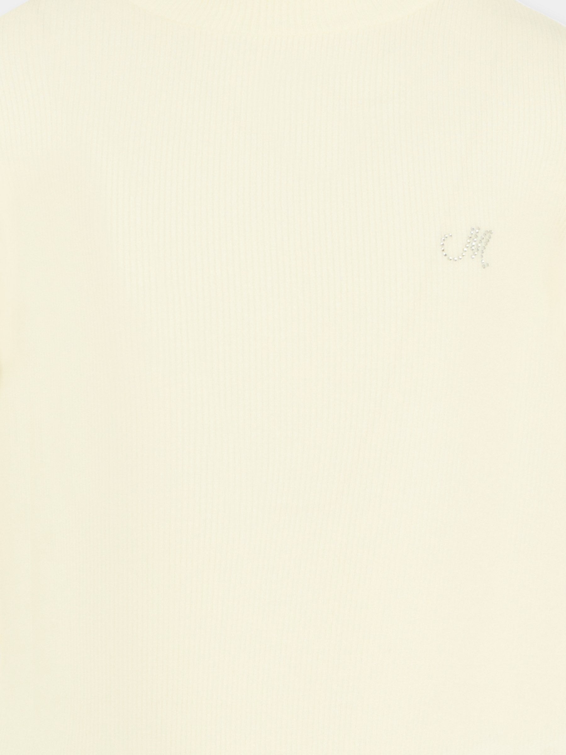 Dolcevita avorio per bambina con logo,Monnalisa,17FLUC 6212 0001