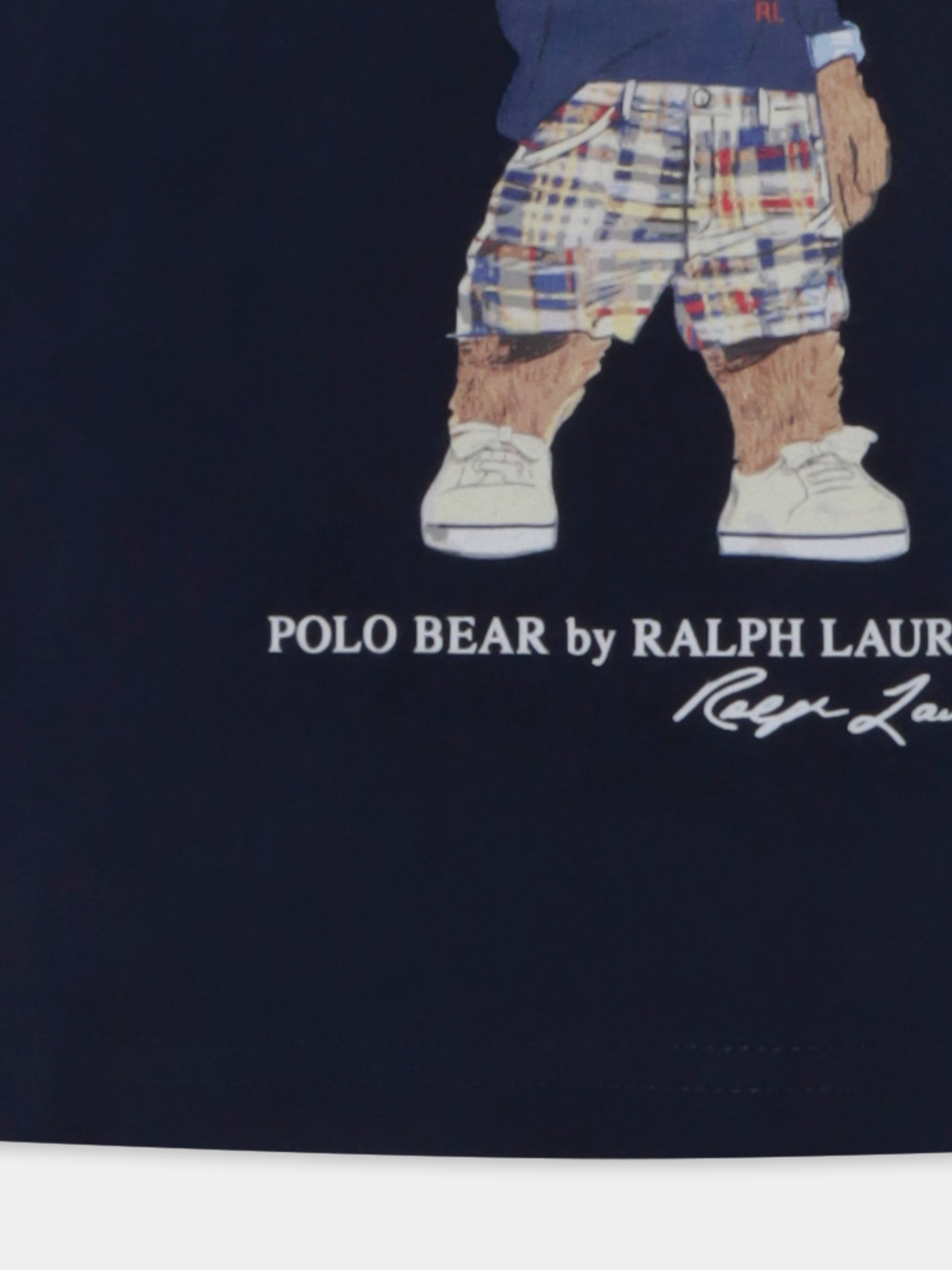 T-shirt blu per bambino con Polo Bear,Ralph Lauren Kids,979103001