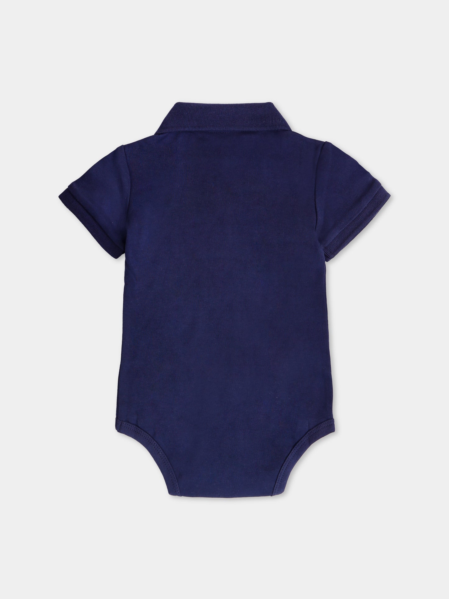 Blue bodysuit for babykids with horse
