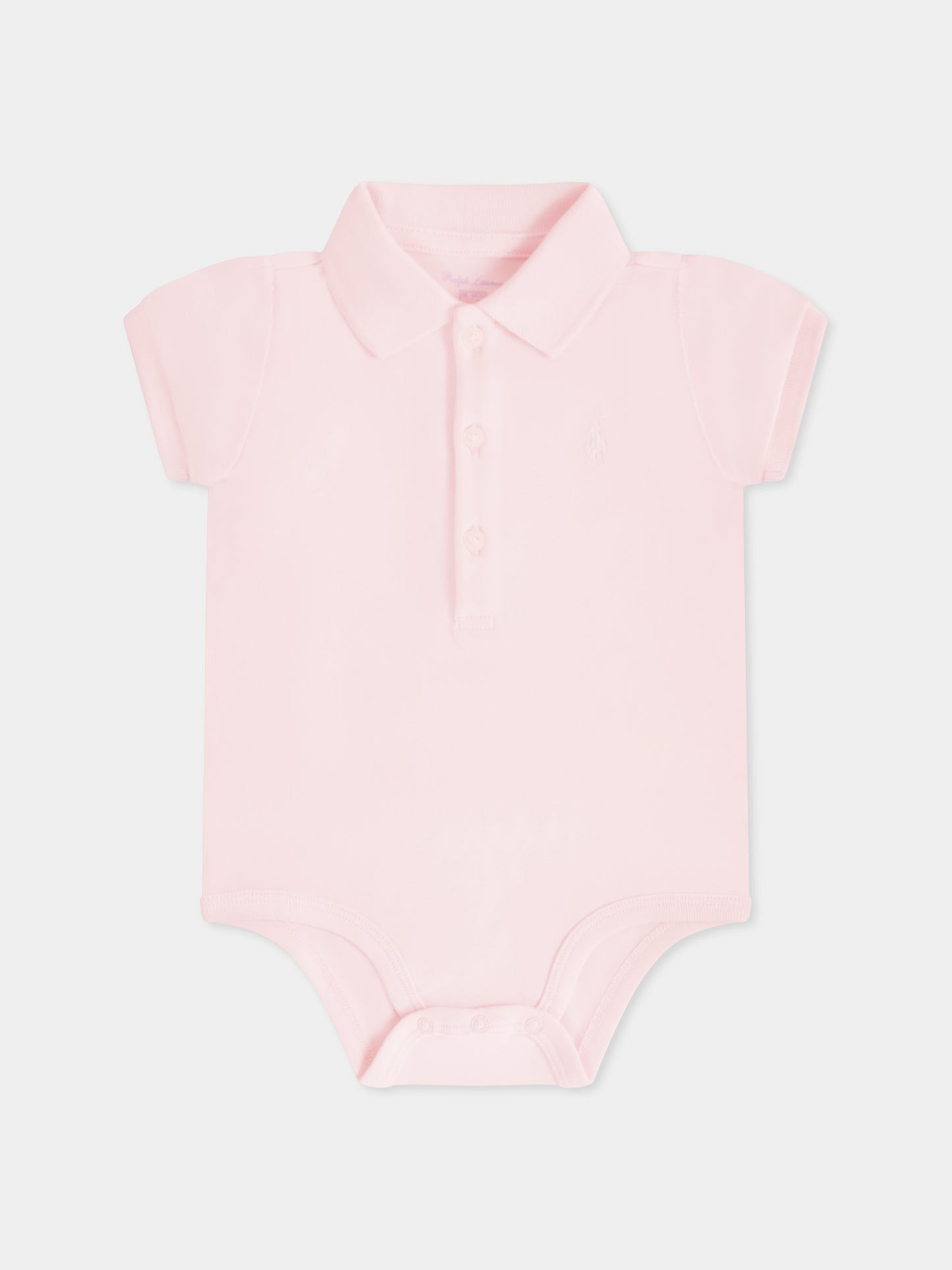 Pink bodysuit for baby girl with horse