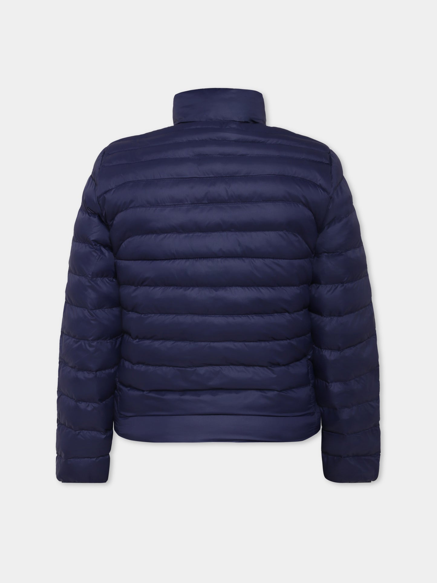 Piumino blu per bambino con cavallino,Ralph Lauren Kids,969870002