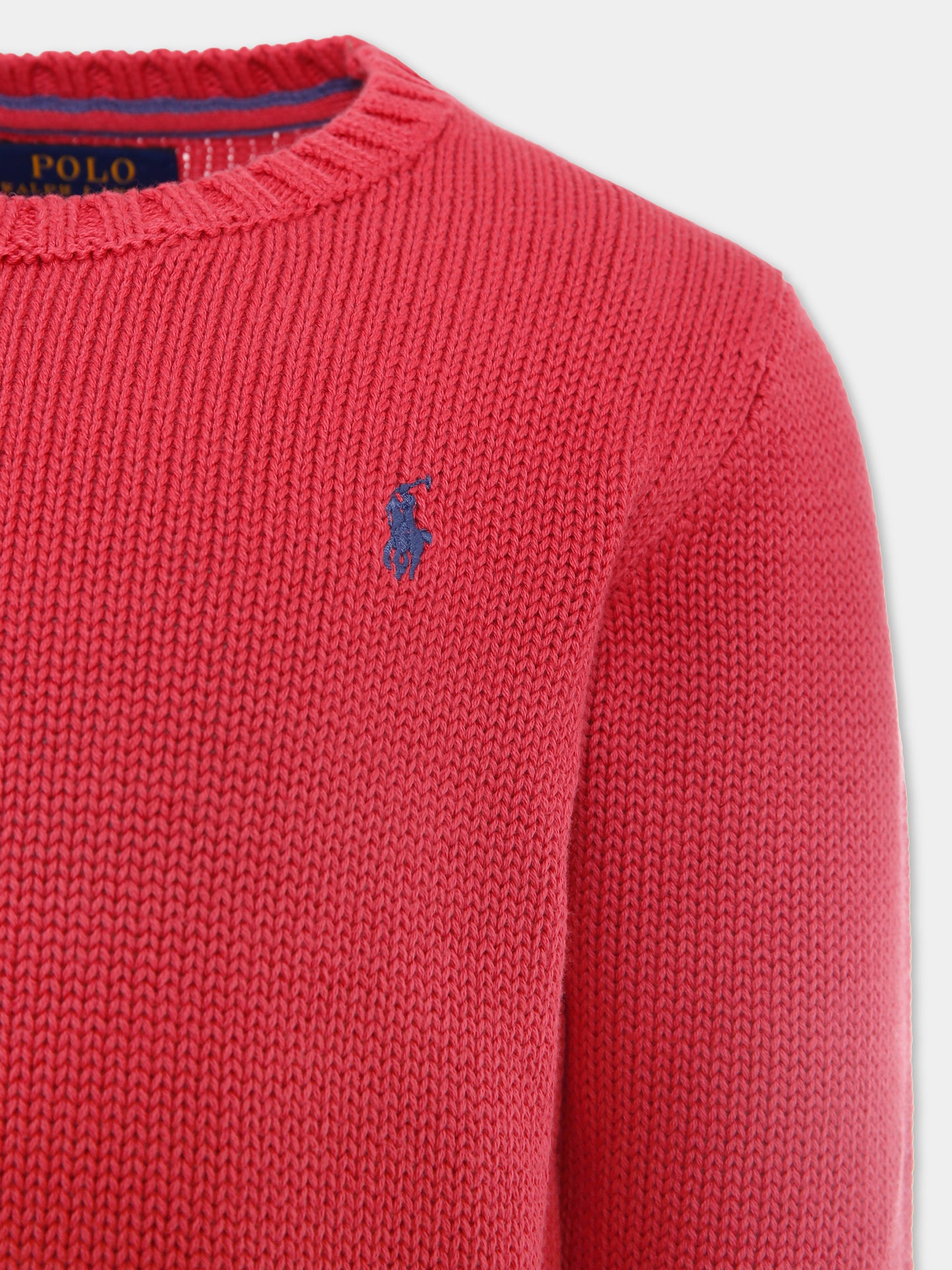 Maglione rosso per bambini con cavallino,Ralph Lauren Kids,970429001