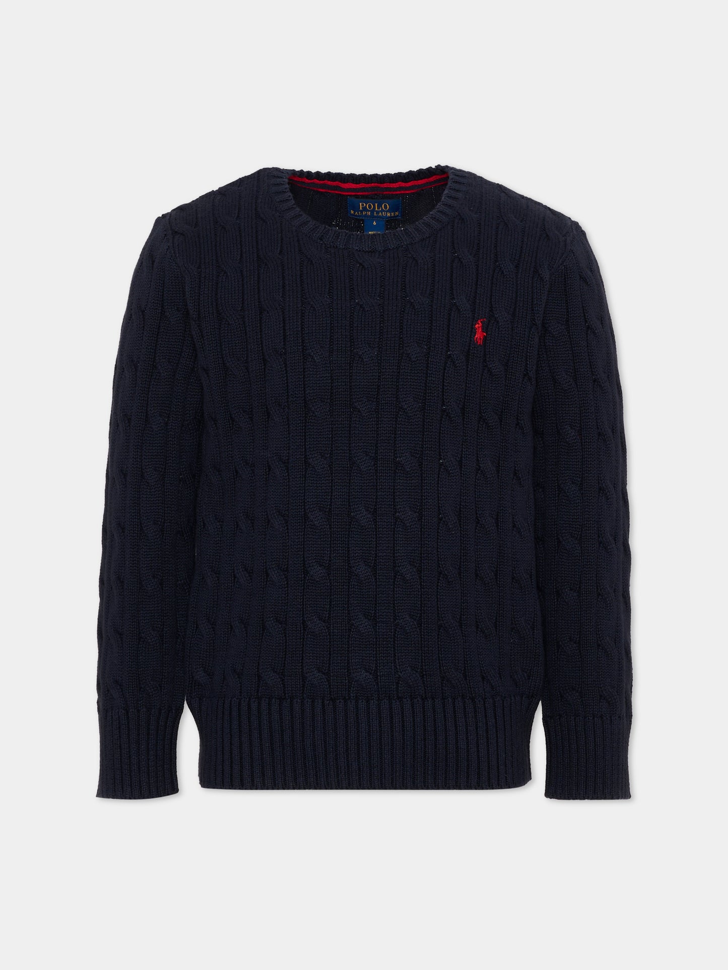 Maglione blu per bambino con cavallino,Ralph Lauren Kids,702674060