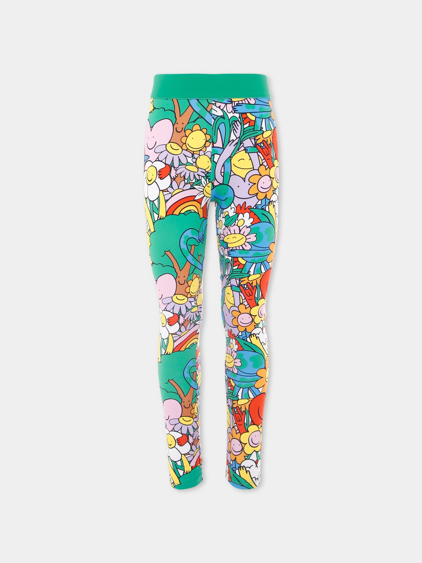 Leggings multicolor per bambina con stampa colorata,Stella Mccartney Kids,TX6A30 Z3046 999MC