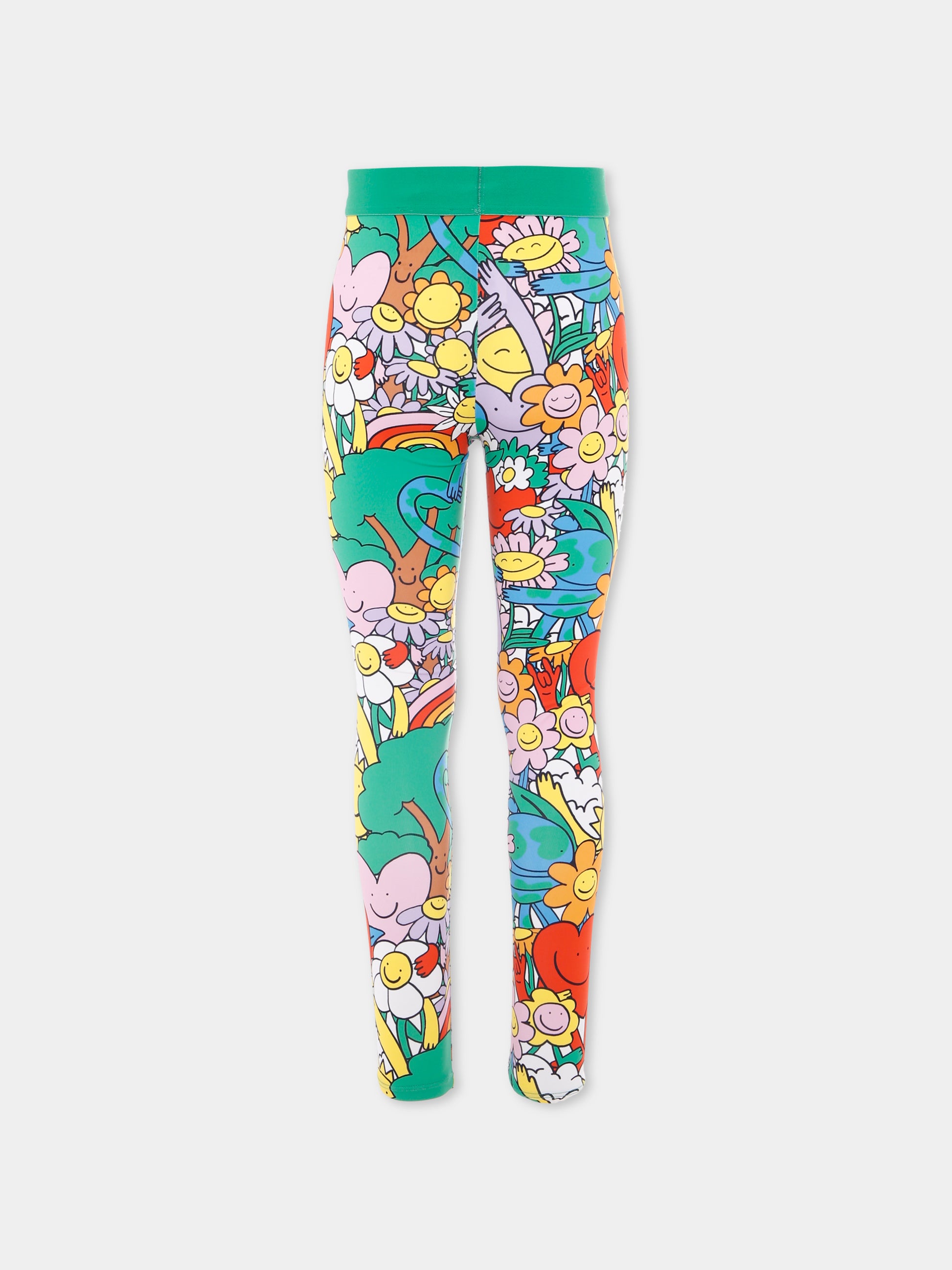 Leggings multicolor per bambina con stampa colorata,Stella Mccartney Kids,TX6A30 Z3046 999MC