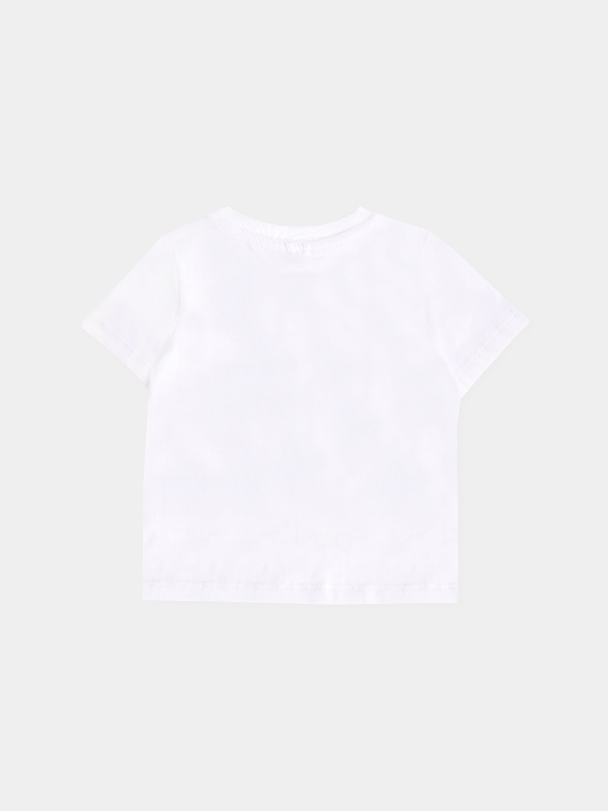 T-shirt bianca per neonati con sole,Stella Mccartney Kids,TX8521 Z0434 100