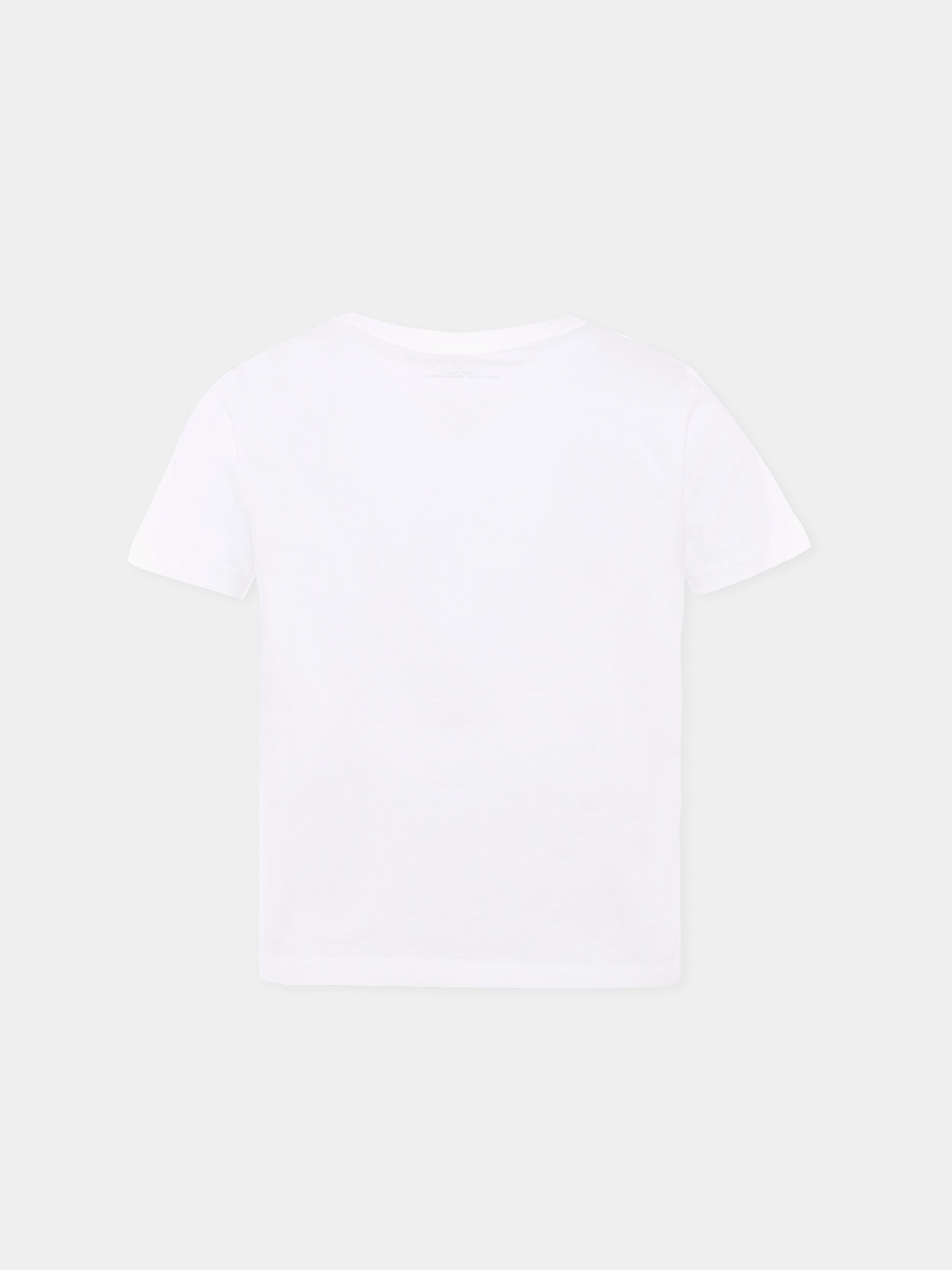 T-shirt bianca per bambina con stampa cuore e margherita,Stella Mccartney Kids,TX8A41 Z0434 100