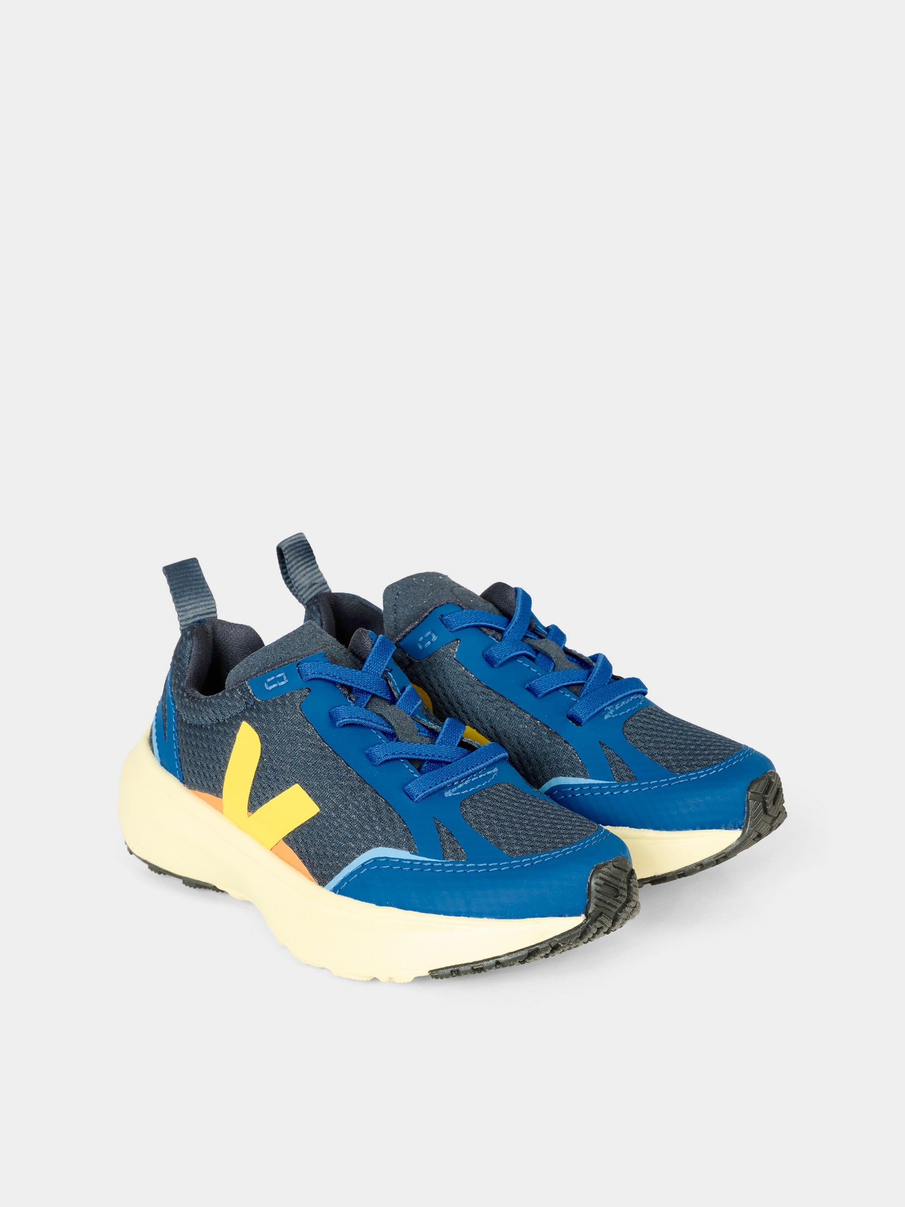 Sneakers blu Canary per bambino con logo,Veja,YL1820624C